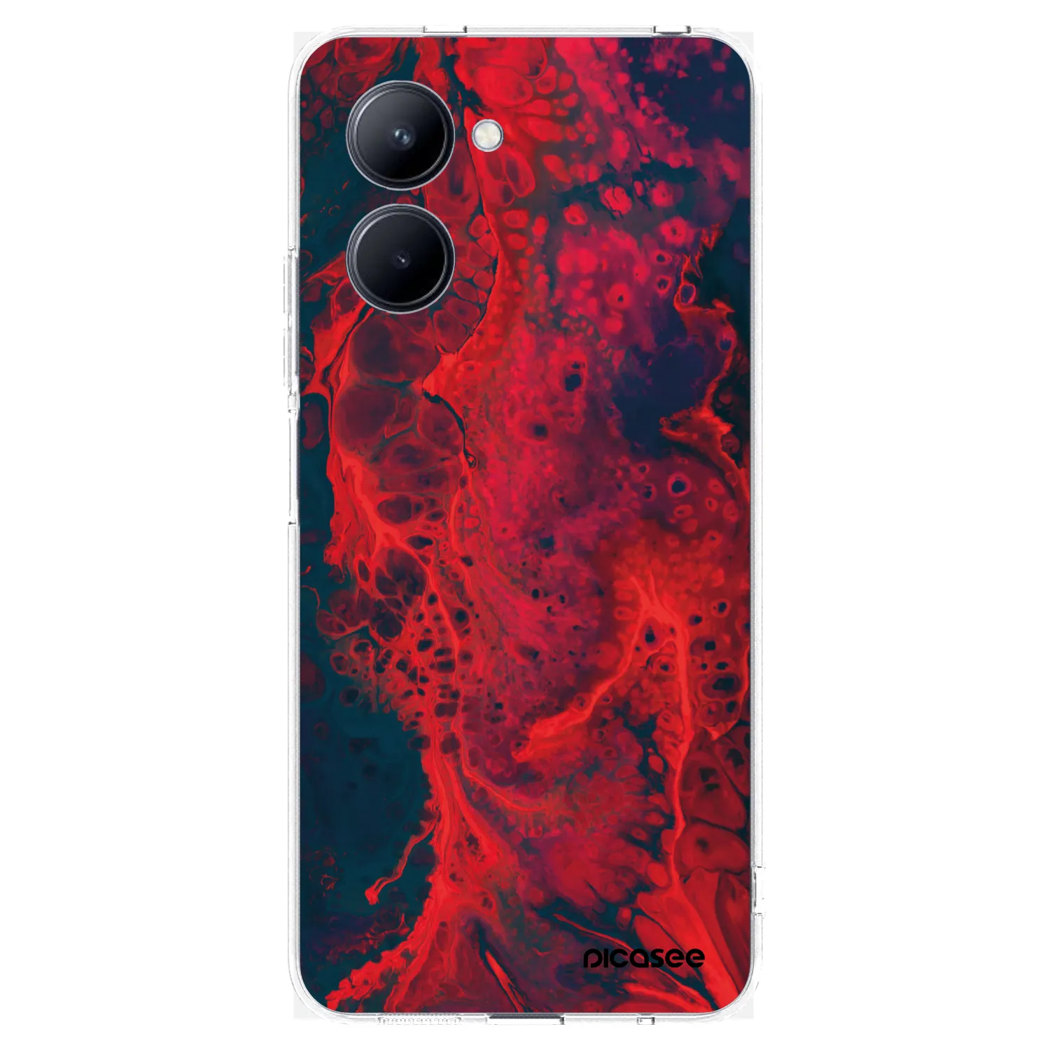 Picasee διαφανής θήκη σιλικόνης Realme C33 (2023) - Organic red