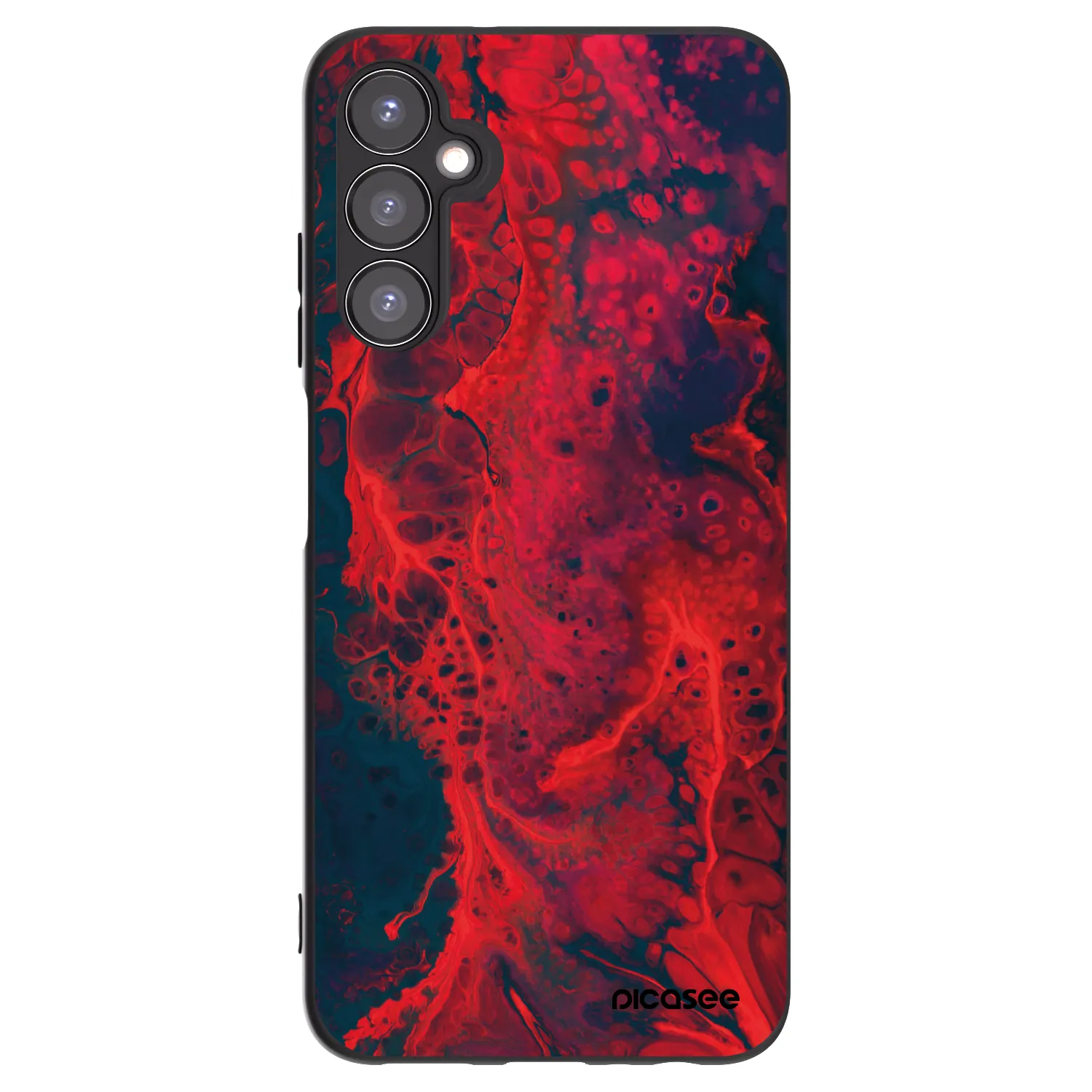 Picasee Μαύρη θήκη σιλικόνης για Samsung Galaxy A05s A057G - Organic red