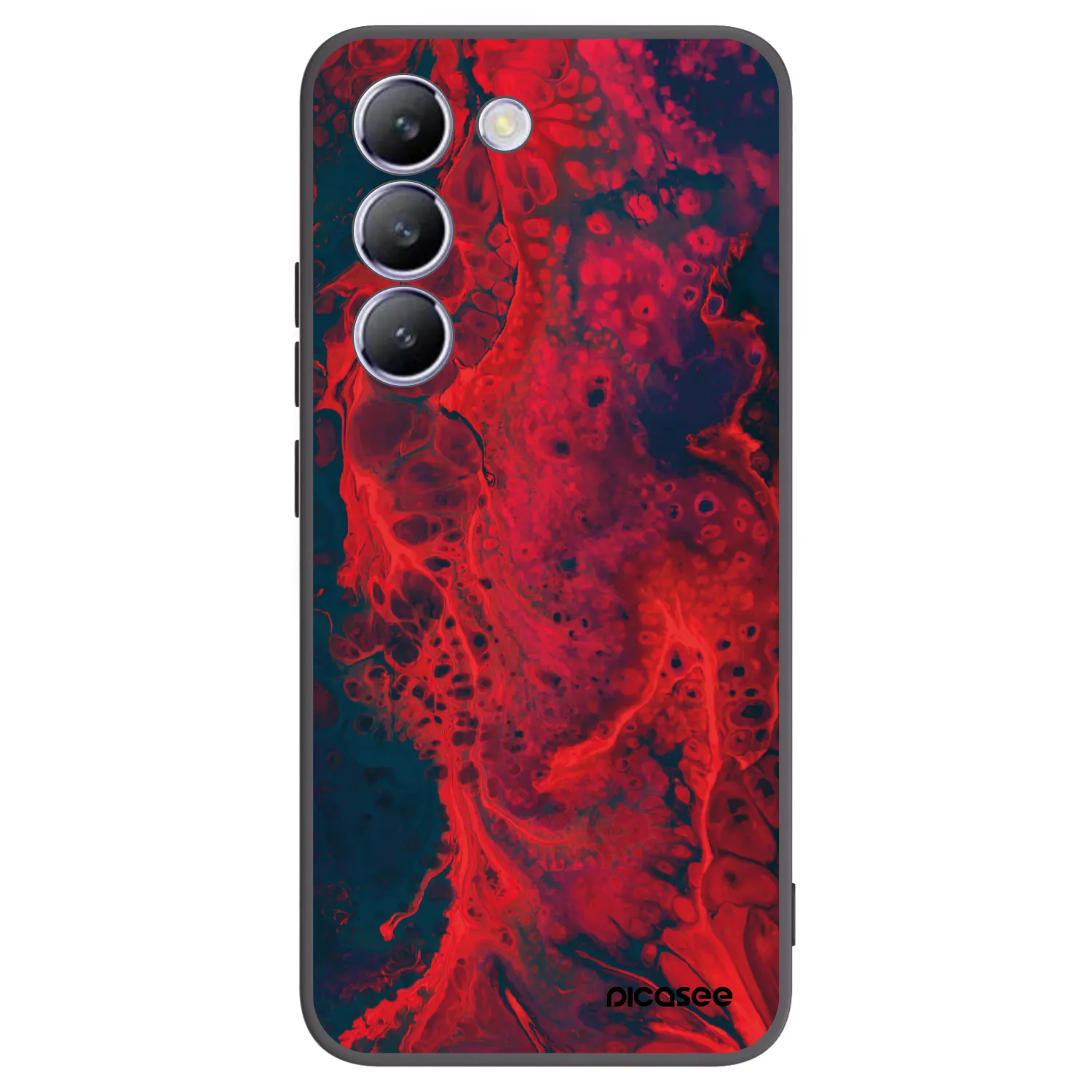 Picasee Μαύρη θήκη σιλικόνης για Vivo V40 SE 5G - Organic red