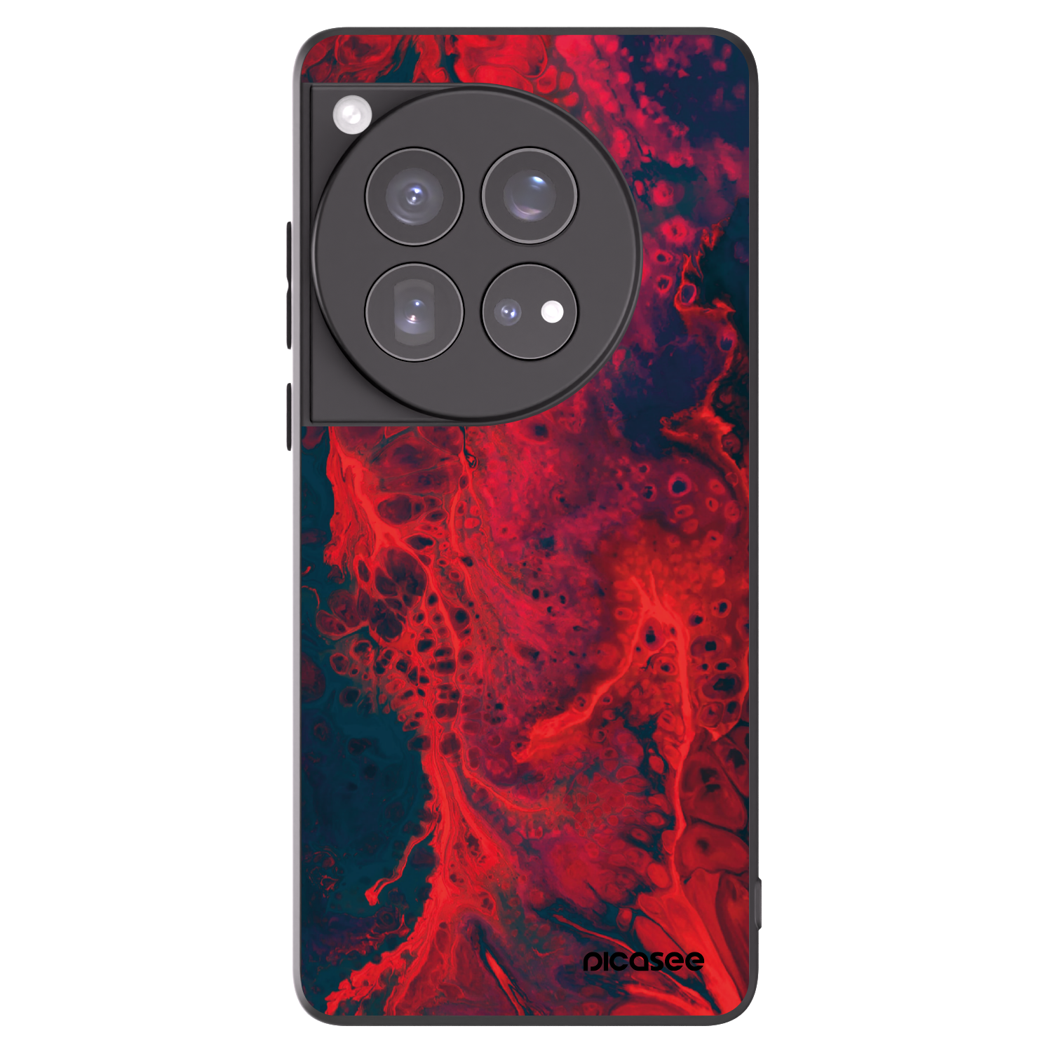 Picasee Μαύρη θήκη σιλικόνης για OnePlus 12 5G - Organic red