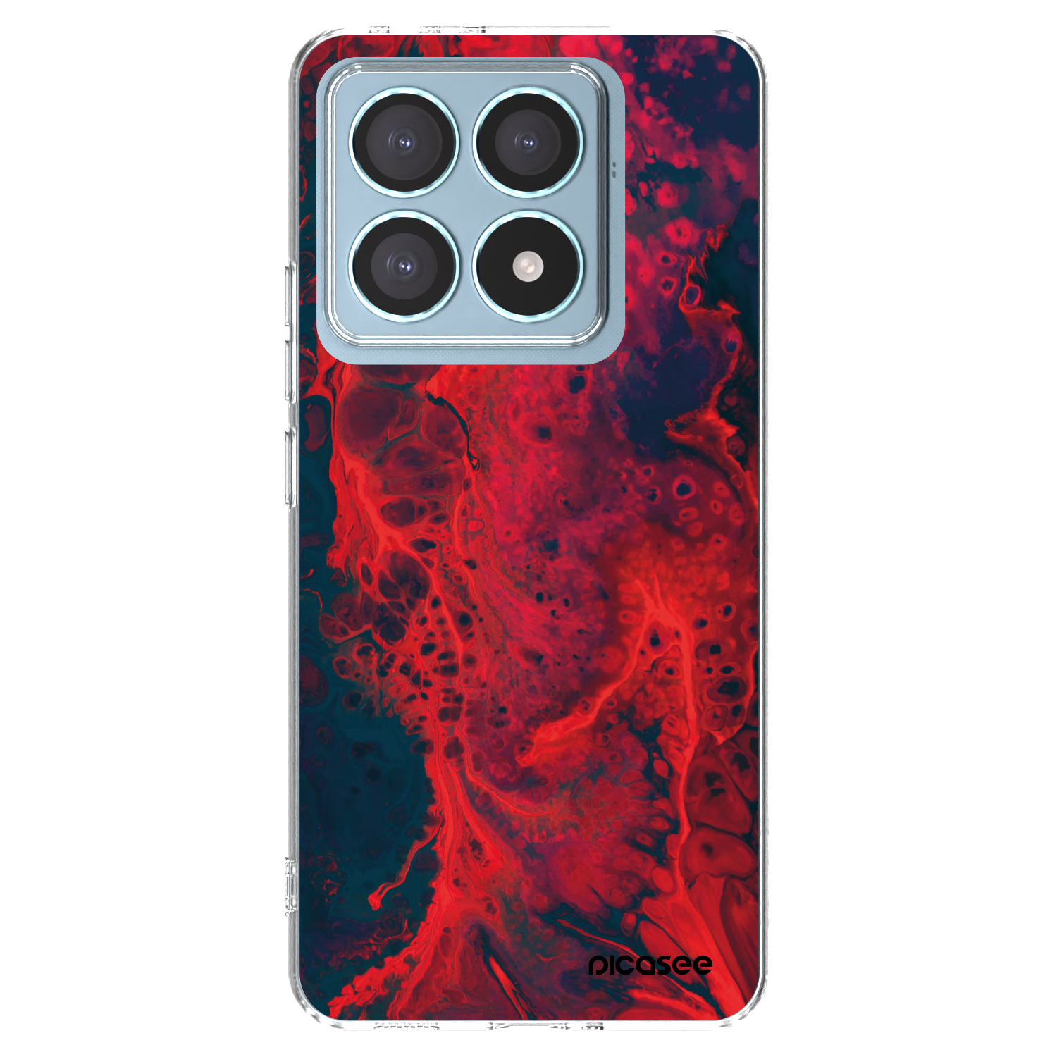Picasee διαφανής θήκη σιλικόνης Xiaomi 14T Pro - Organic red