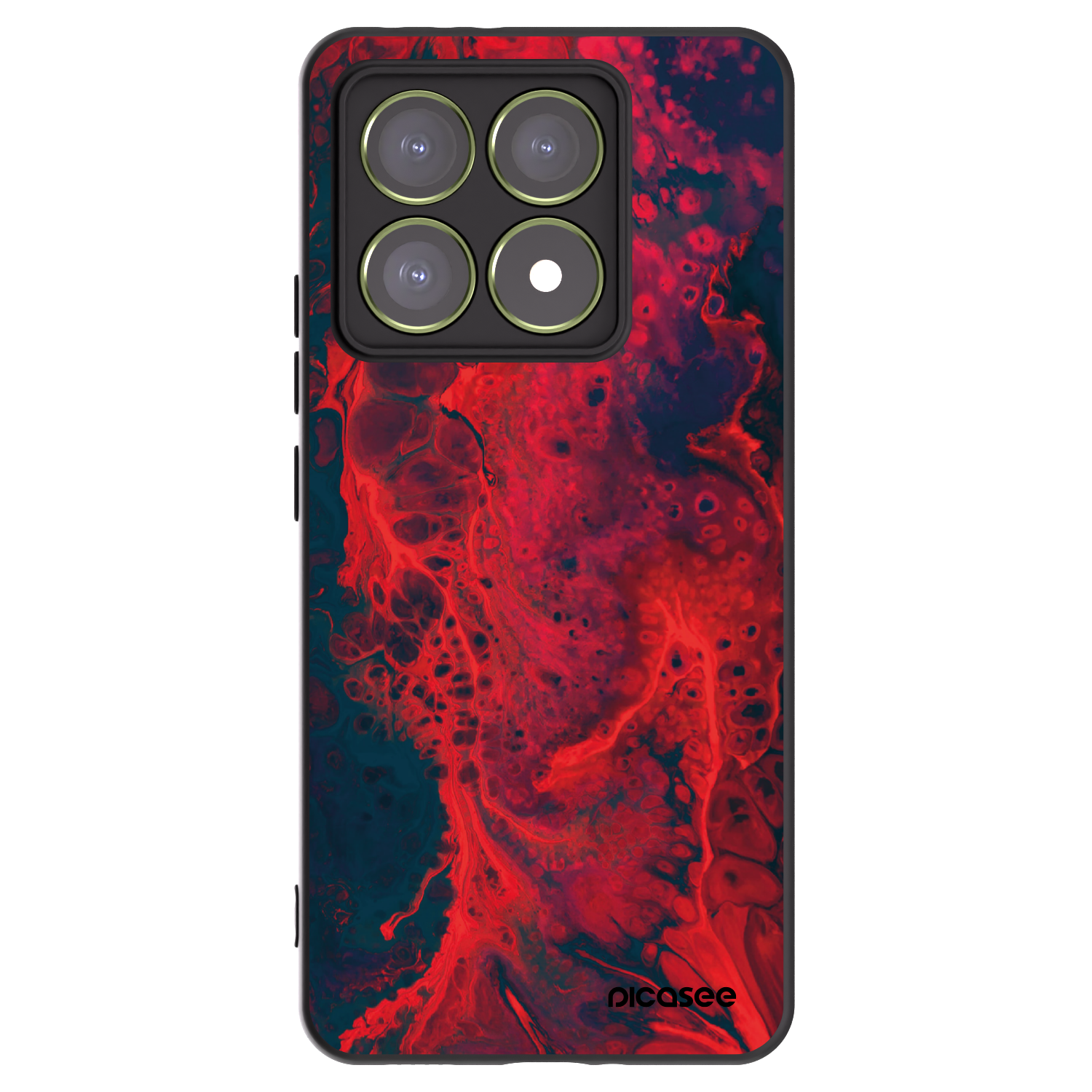 Picasee Μαύρη θήκη σιλικόνης για Xiaomi 14T - Organic red