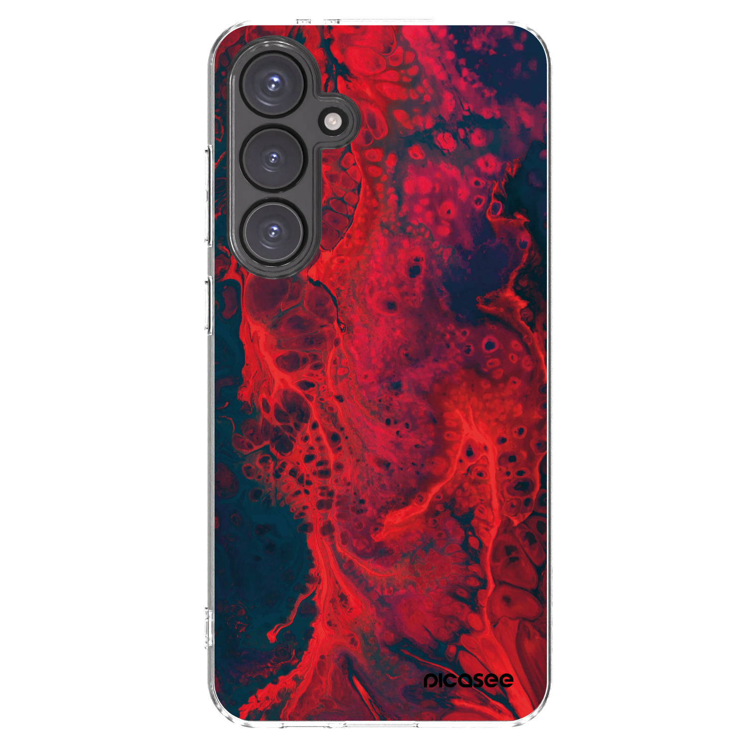 Picasee διαφανής θήκη σιλικόνης Samsung Galaxy S24 FE S721B - Organic red