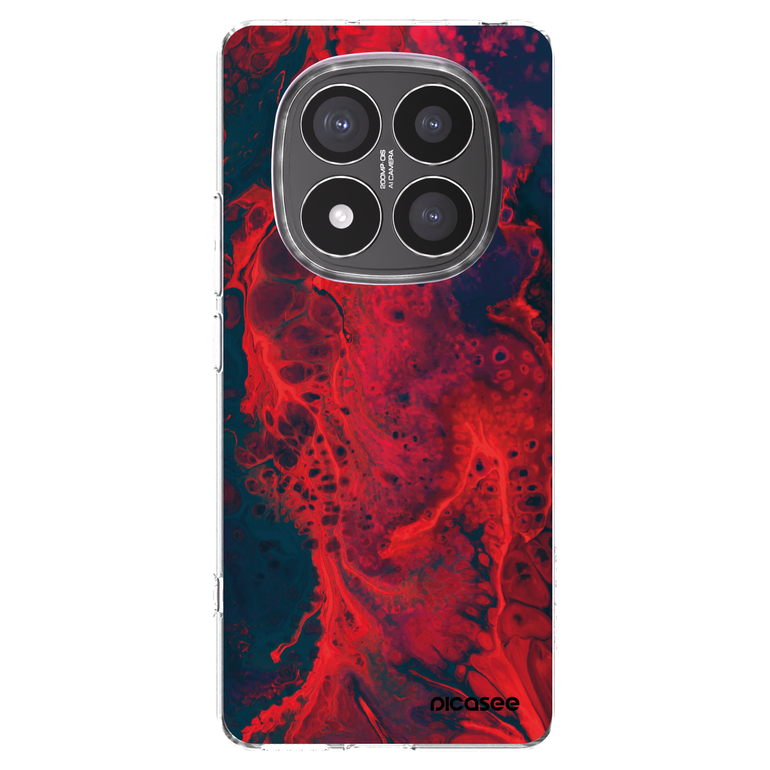 Picasee διαφανής θήκη σιλικόνης Xiaomi Redmi Note 14 Pro+ 5G - Organic red