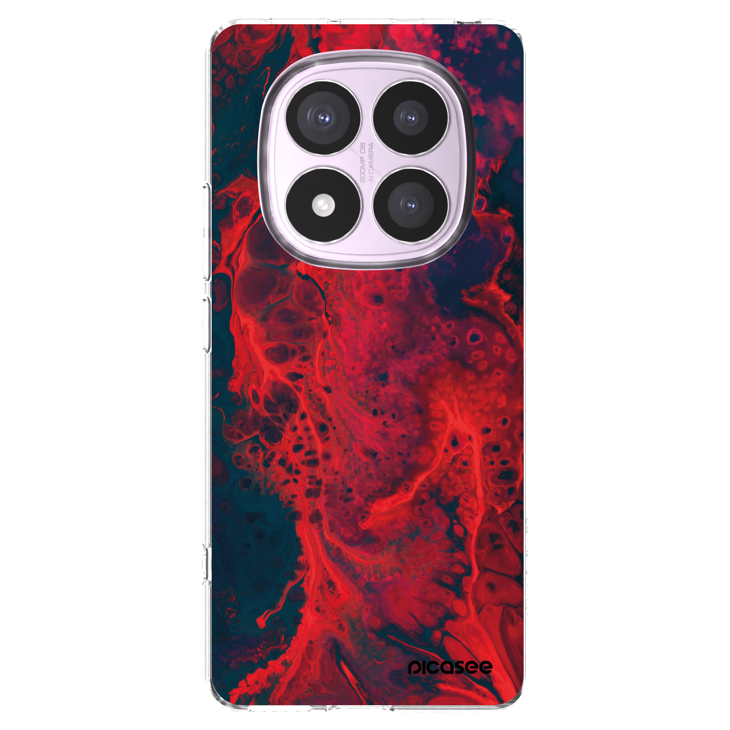 Picasee διαφανής θήκη σιλικόνης Xiaomi Redmi Note 14 Pro 5G - Organic red