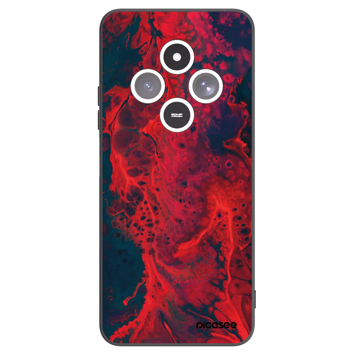 Picasee Μαύρη θήκη σιλικόνης για Xiaomi Redmi 14C - Organic red