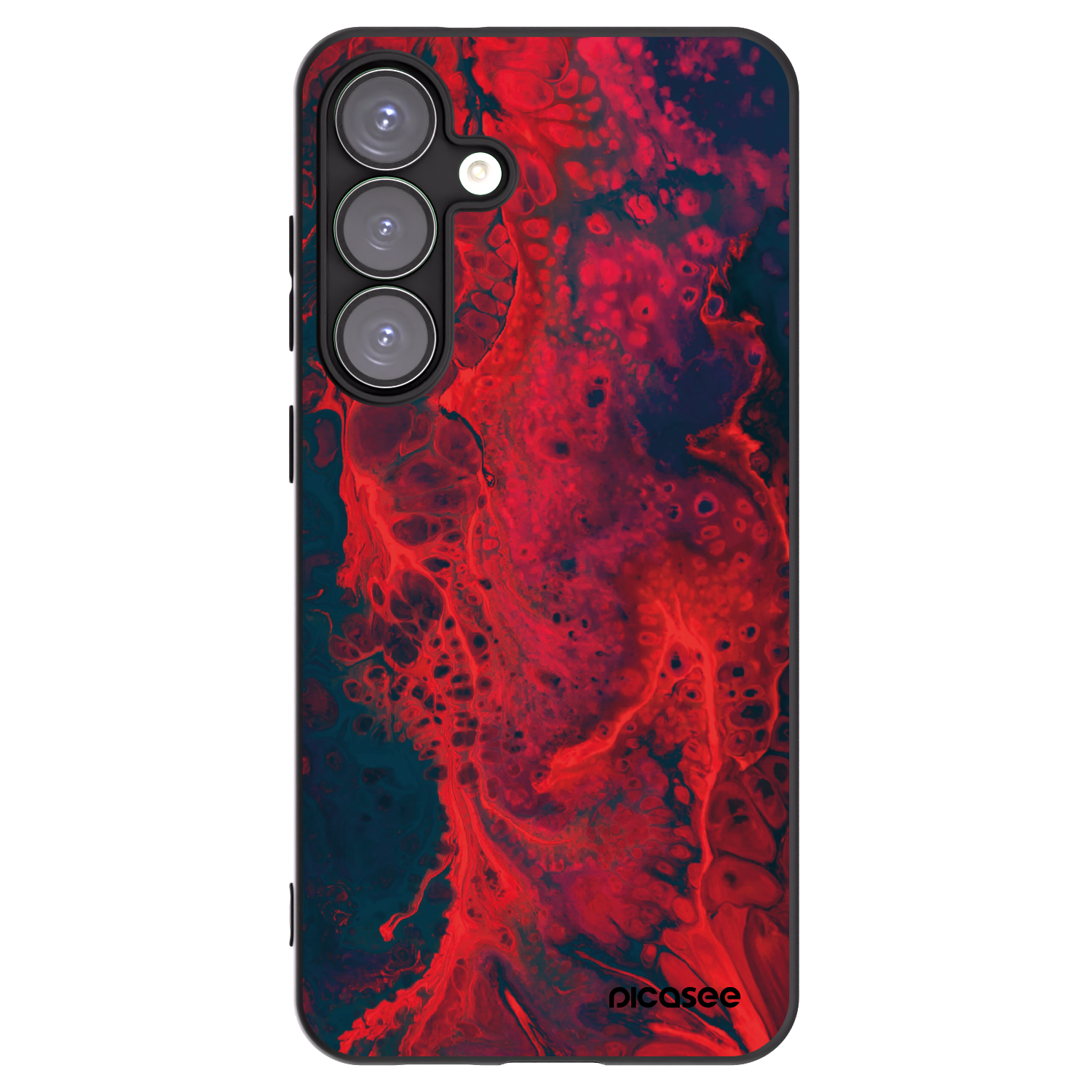 Picasee Μαύρη θήκη σιλικόνης για Samsung Galaxy S25+ 5G - Organic red
