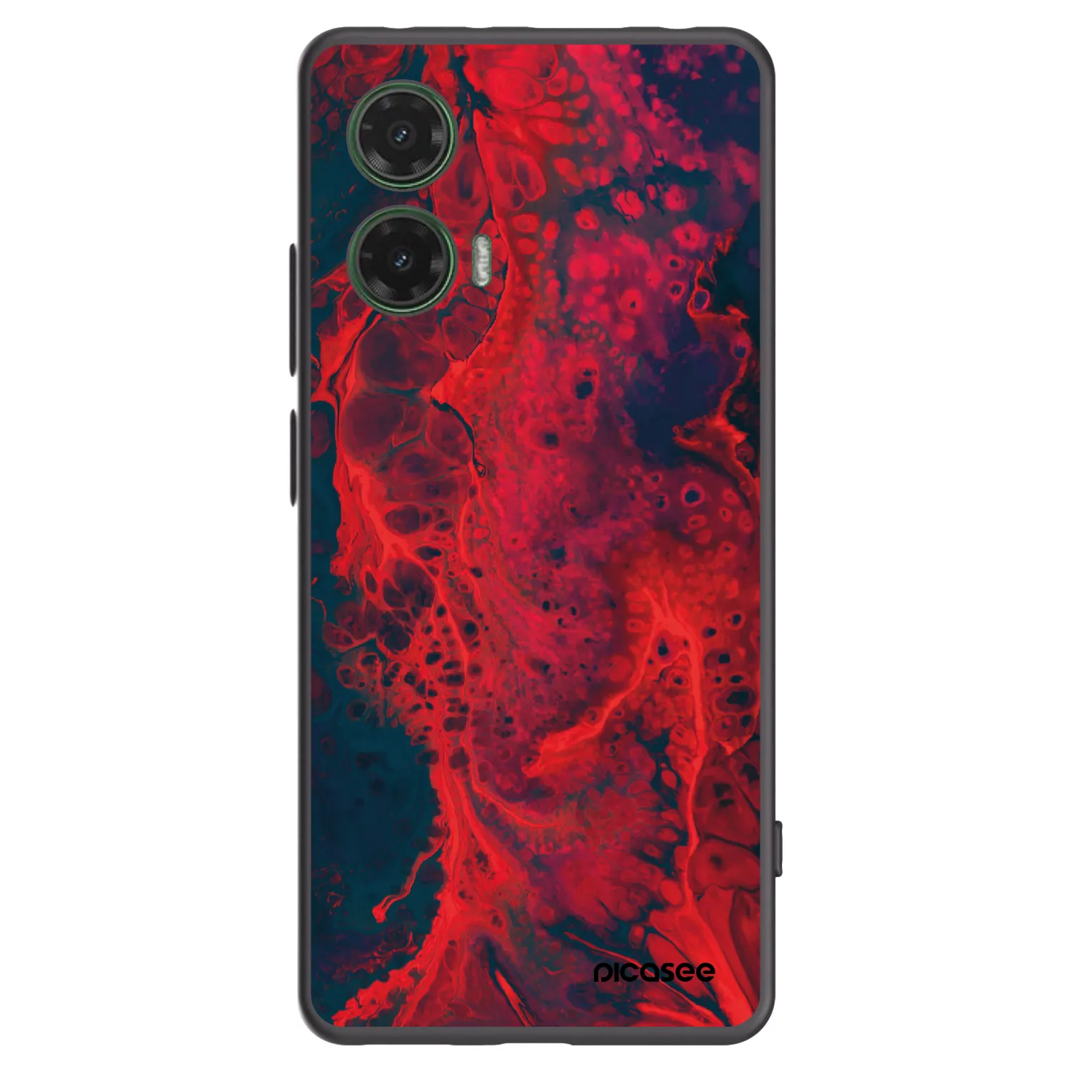 Picasee Μαύρη θήκη σιλικόνης για Motorola Moto G35 5G - Organic red