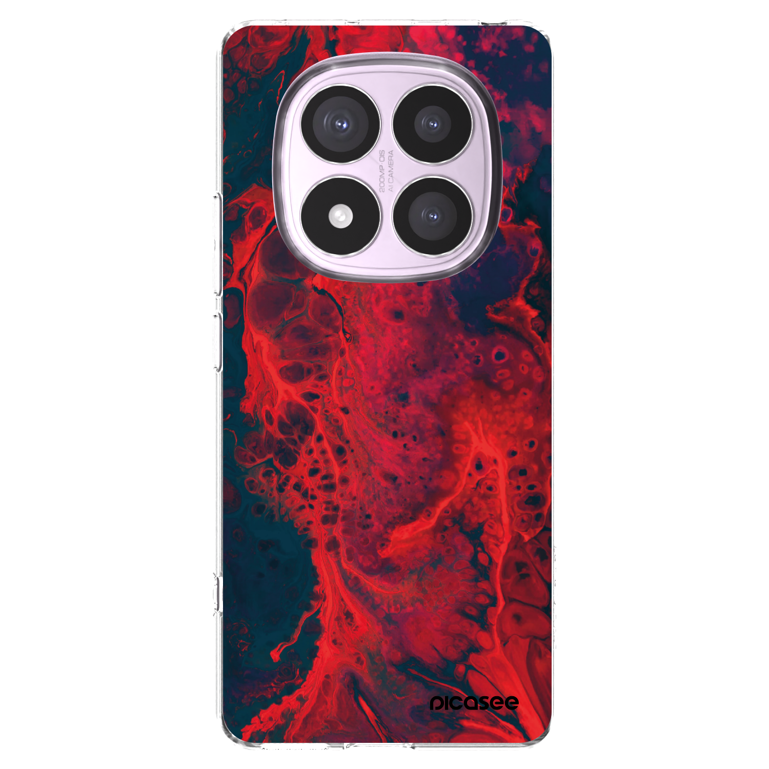 Picasee διαφανής θήκη σιλικόνης Xiaomi Redmi Note 14 Pro 4G - Organic red