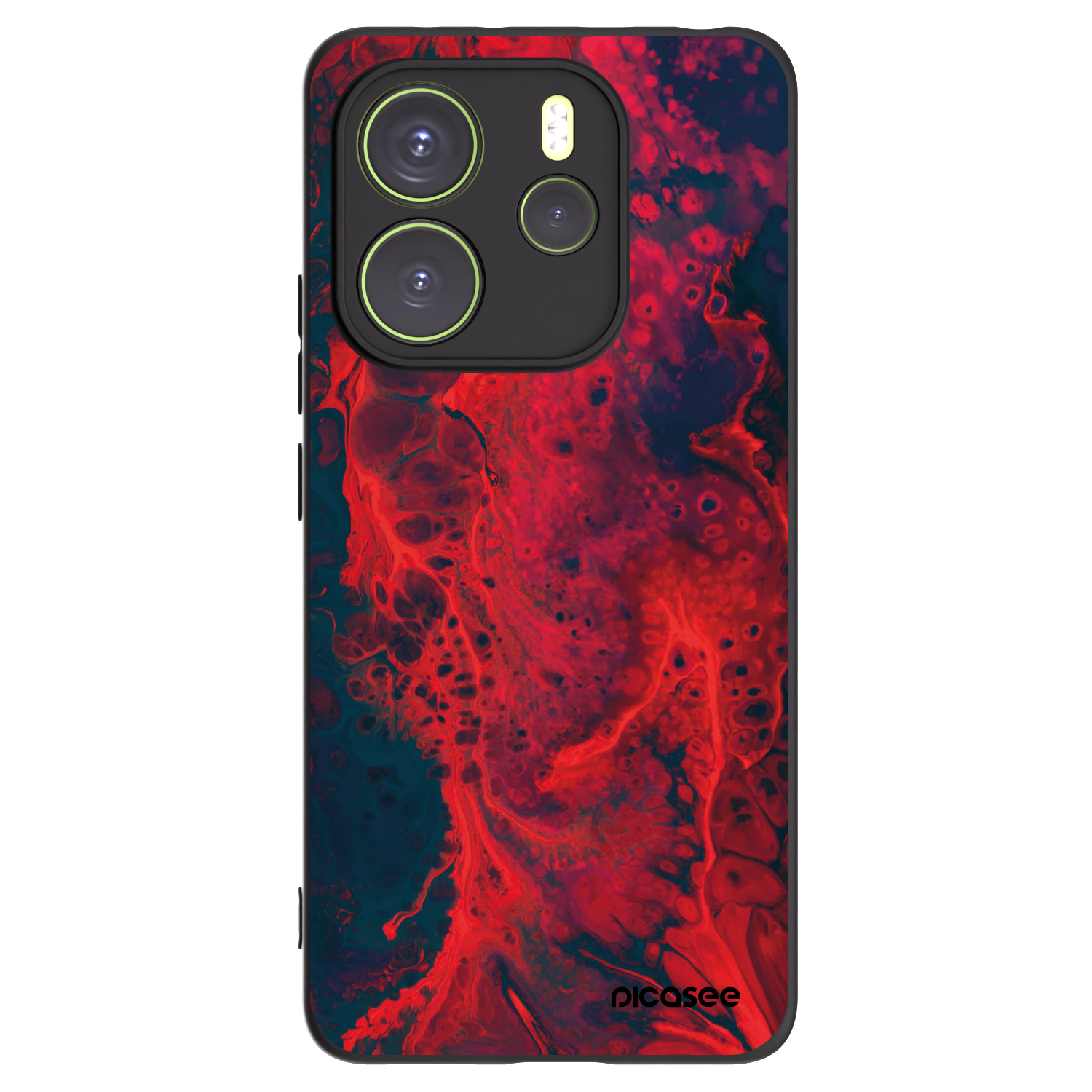 Picasee Μαύρη θήκη σιλικόνης για Xiaomi Redmi Note 14 4G - Organic red