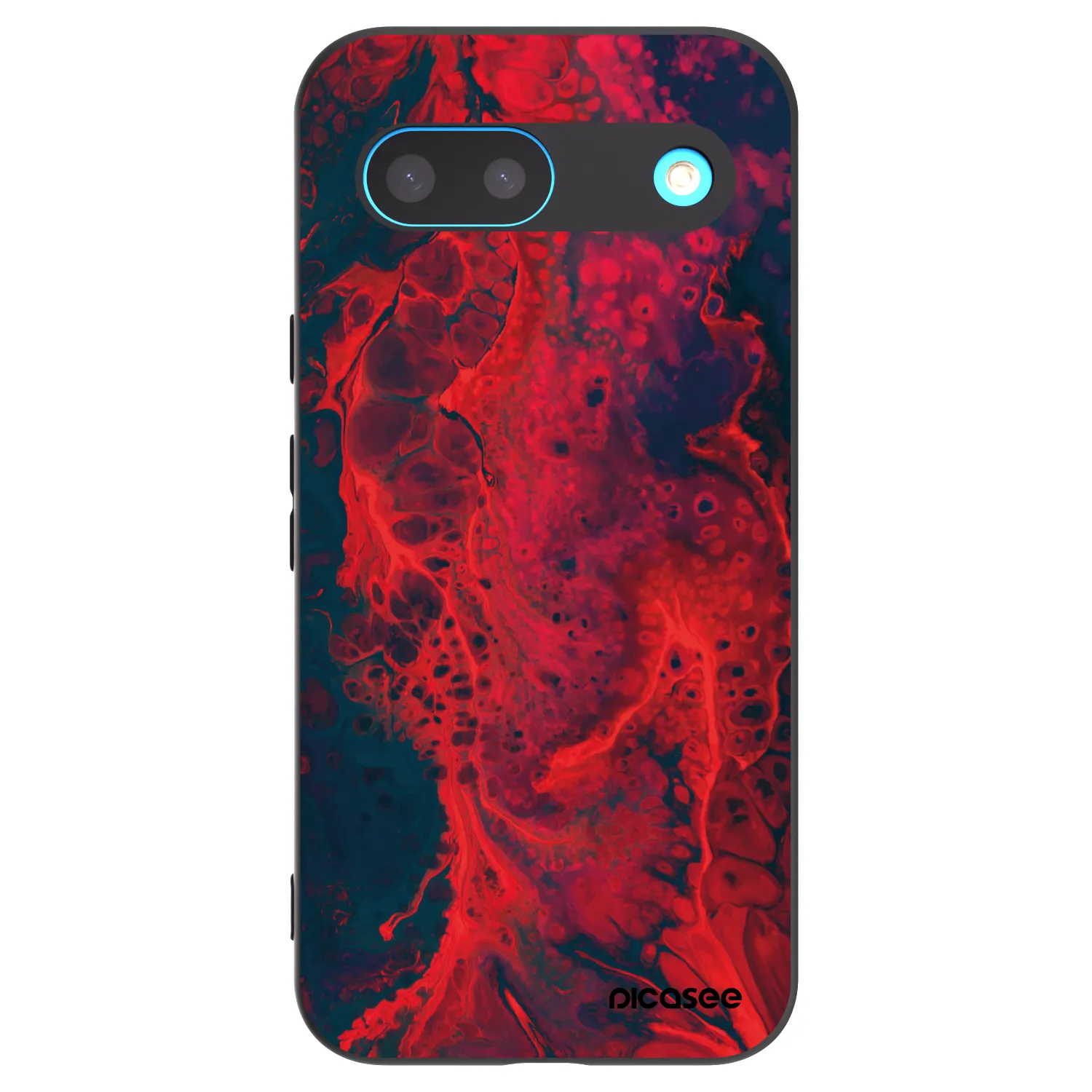 Picasee Μαύρη θήκη σιλικόνης για Google Pixel 8 - Organic red