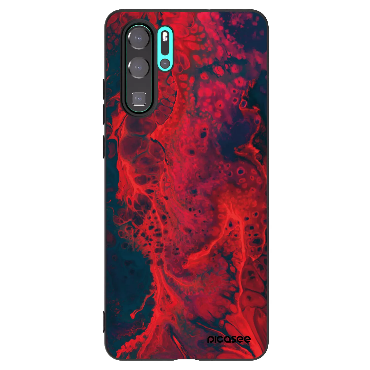 Picasee Μαύρη θήκη σιλικόνης για Huawei P30 Pro - Organic red
