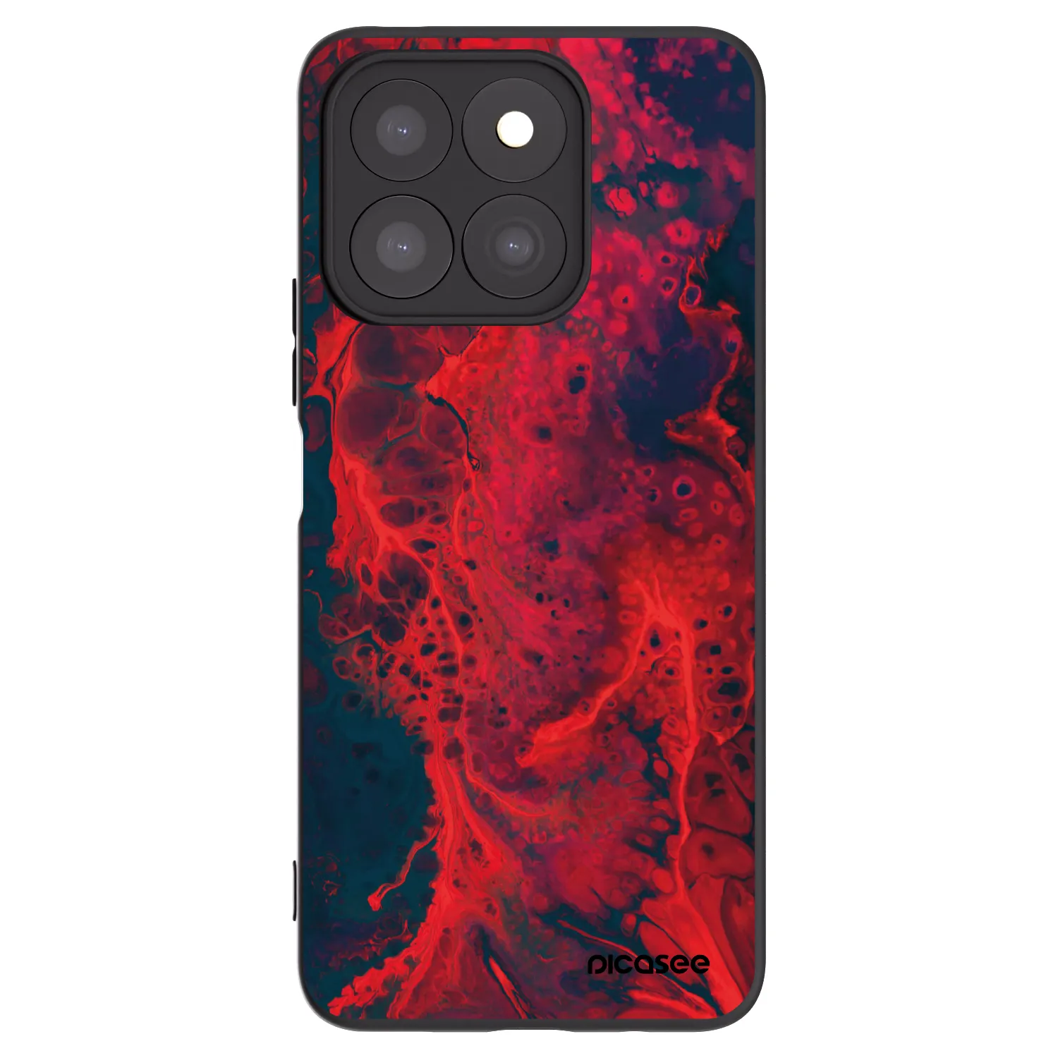 Picasee Μαύρη θήκη σιλικόνης για Honor X8c - Organic red