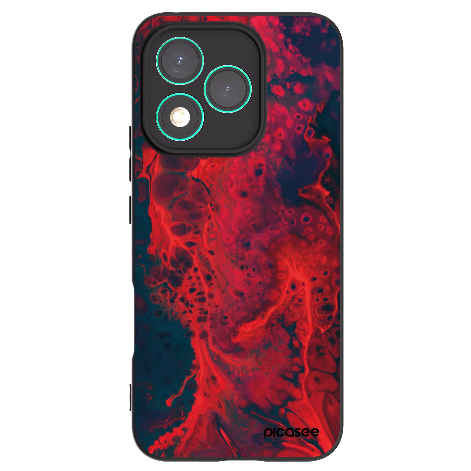 Picasee Μαύρη θήκη σιλικόνης για Honor 400 Lite 5G - Organic red