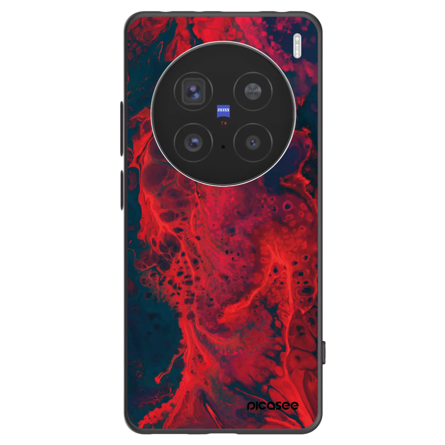 Picasee Μαύρη θήκη σιλικόνης για Vivo X200 Pro - Organic red