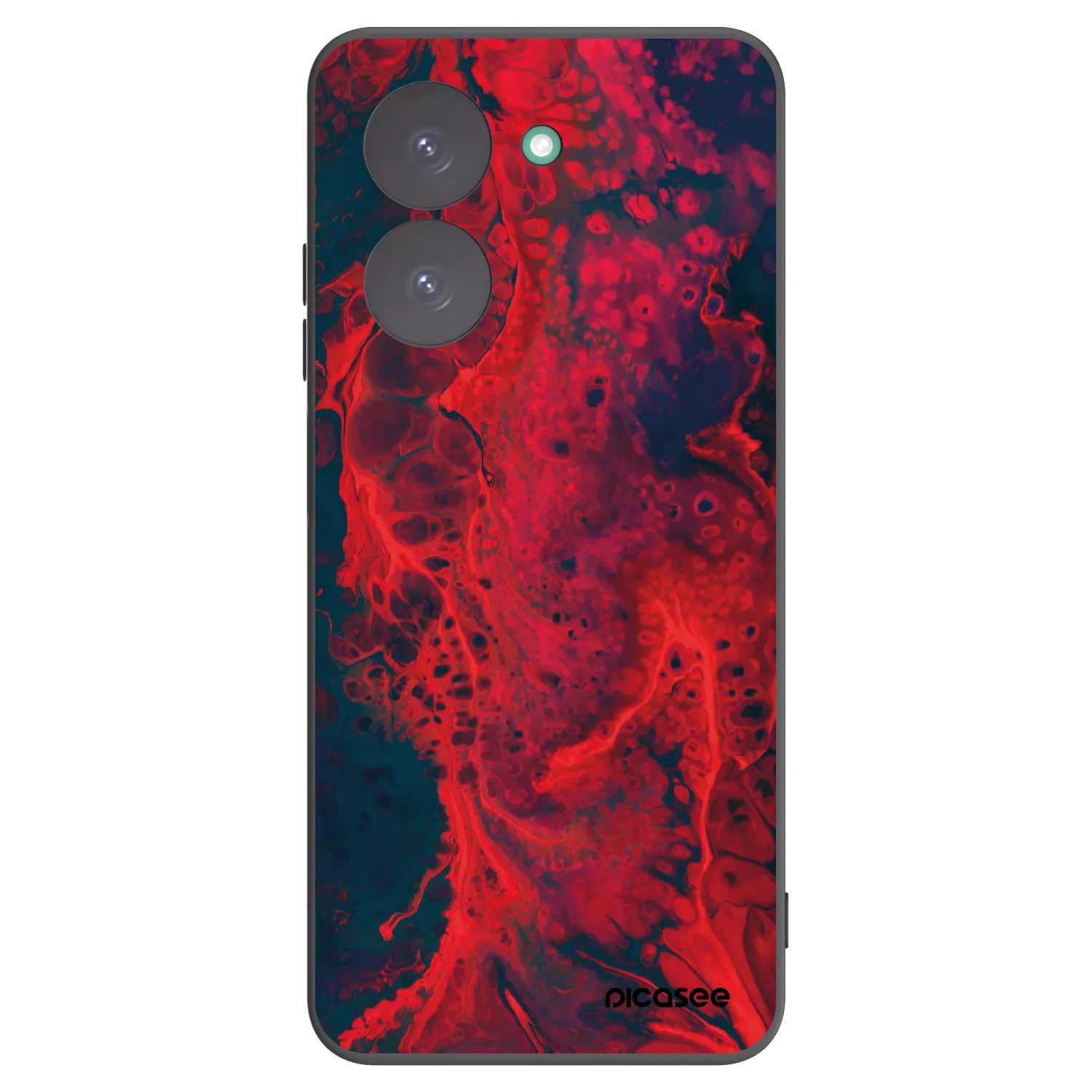 Picasee Μαύρη θήκη σιλικόνης για Xiaomi Redmi A5 - Organic red