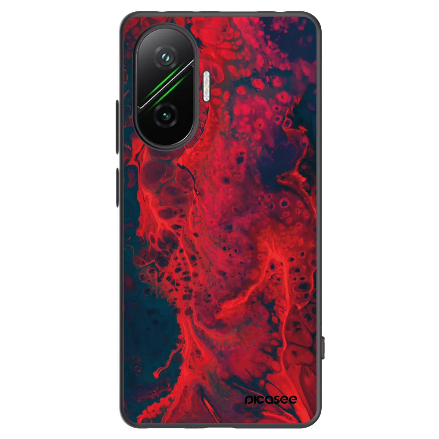 Picasee Μαύρη θήκη σιλικόνης για Xiaomi Poco F7 Pro 5G - Organic red
