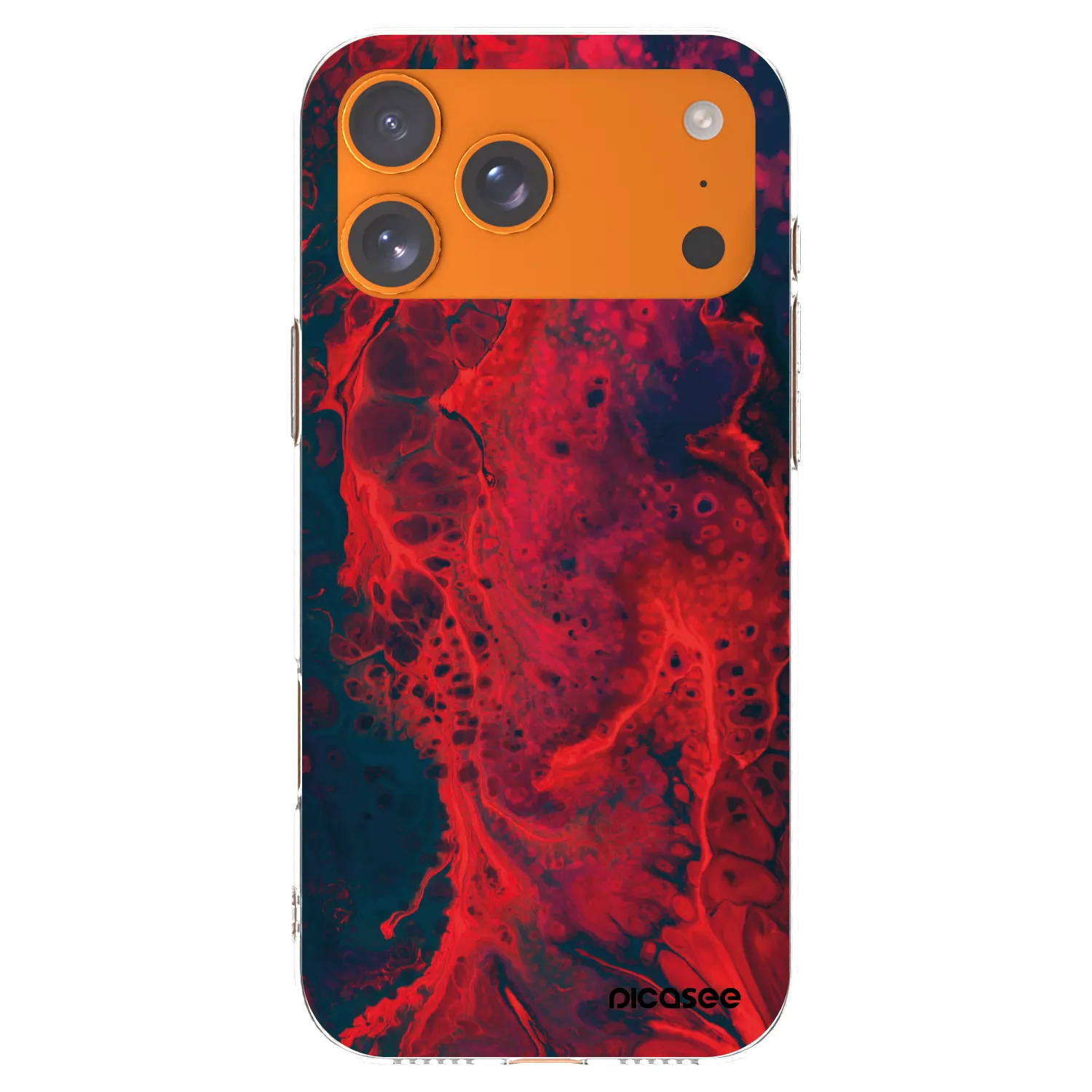 Picasee διαφανής θήκη σιλικόνης Apple iPhone 17 Pro Max - Organic red