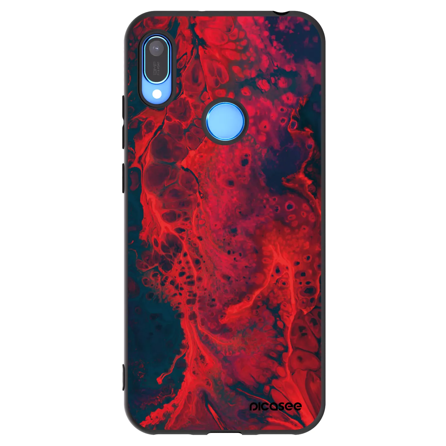 Picasee Μαύρη θήκη σιλικόνης για Huawei Y6 2019 - Organic red