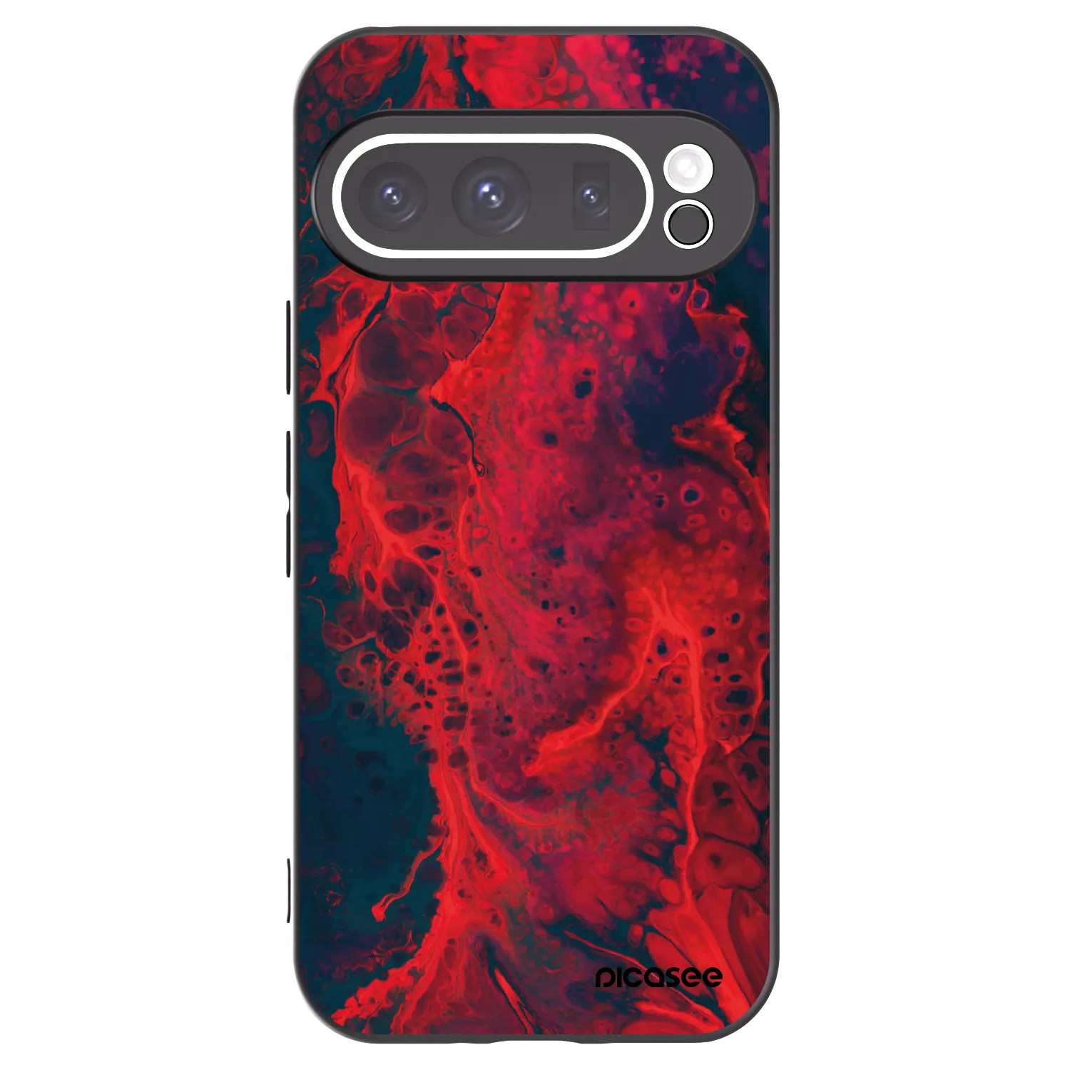 Picasee Μαύρη θήκη σιλικόνης για Google Pixel 9 Pro XL - Organic red