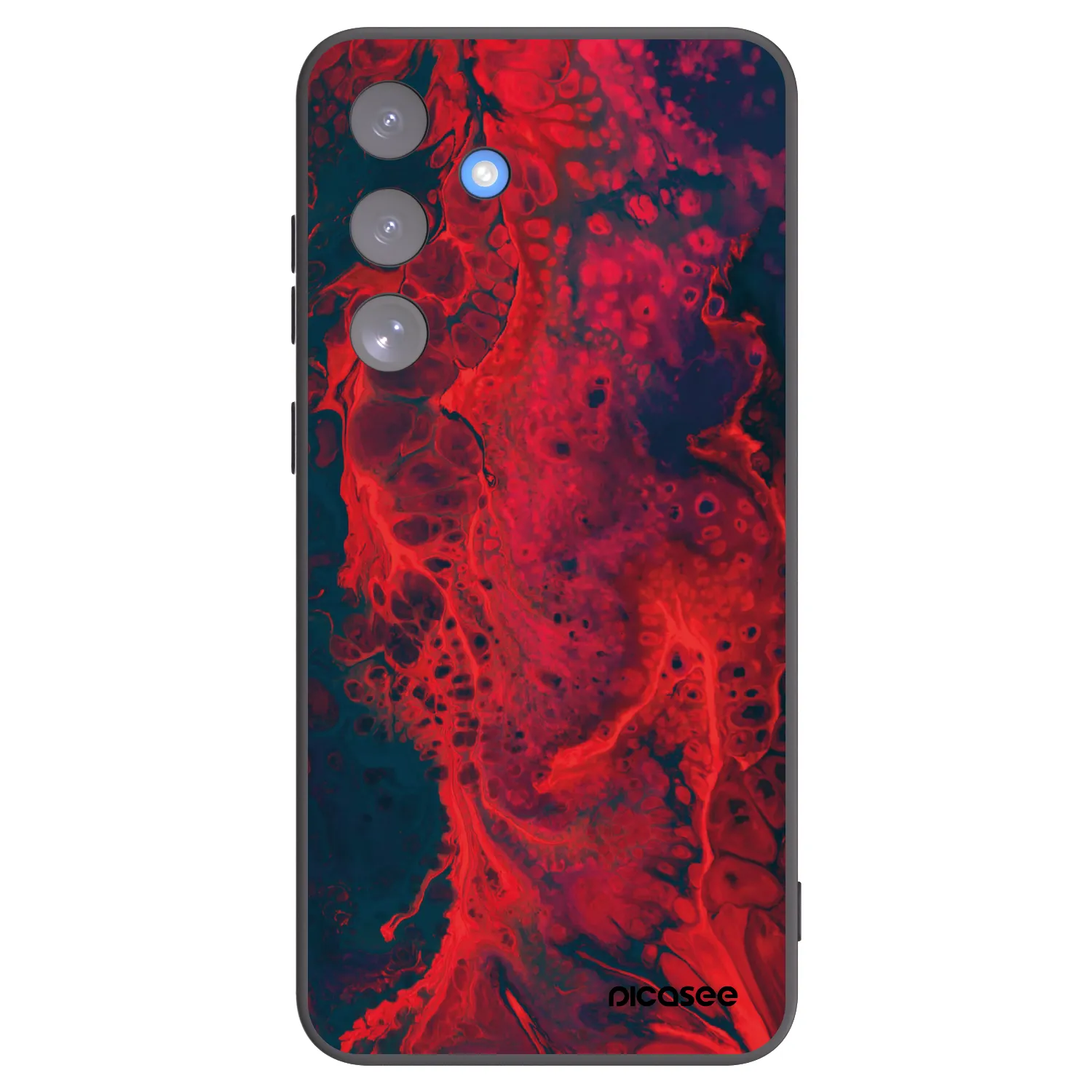 Picasee Μαύρη θήκη σιλικόνης για Samsung Galaxy S25 FE 5G - Organic red