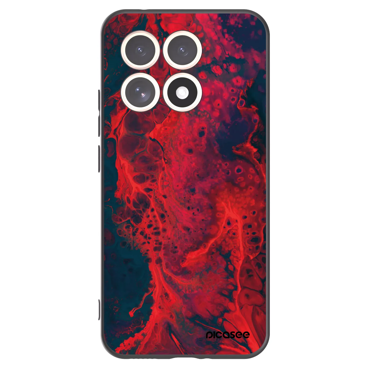 Picasee Μαύρη θήκη σιλικόνης για Xiaomi 15T - Organic red