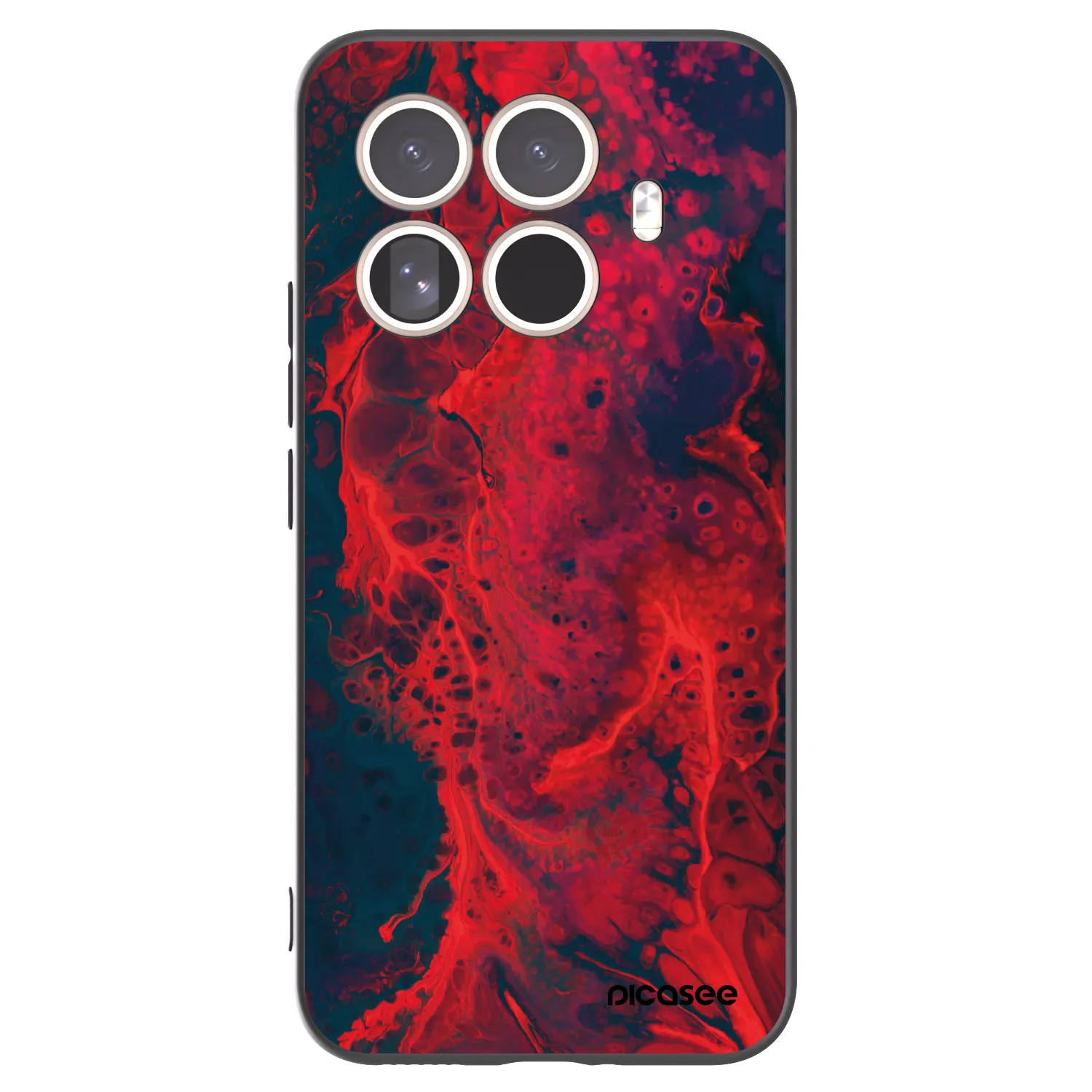 Picasee Μαύρη θήκη σιλικόνης για Xiaomi 15T Pro - Organic red