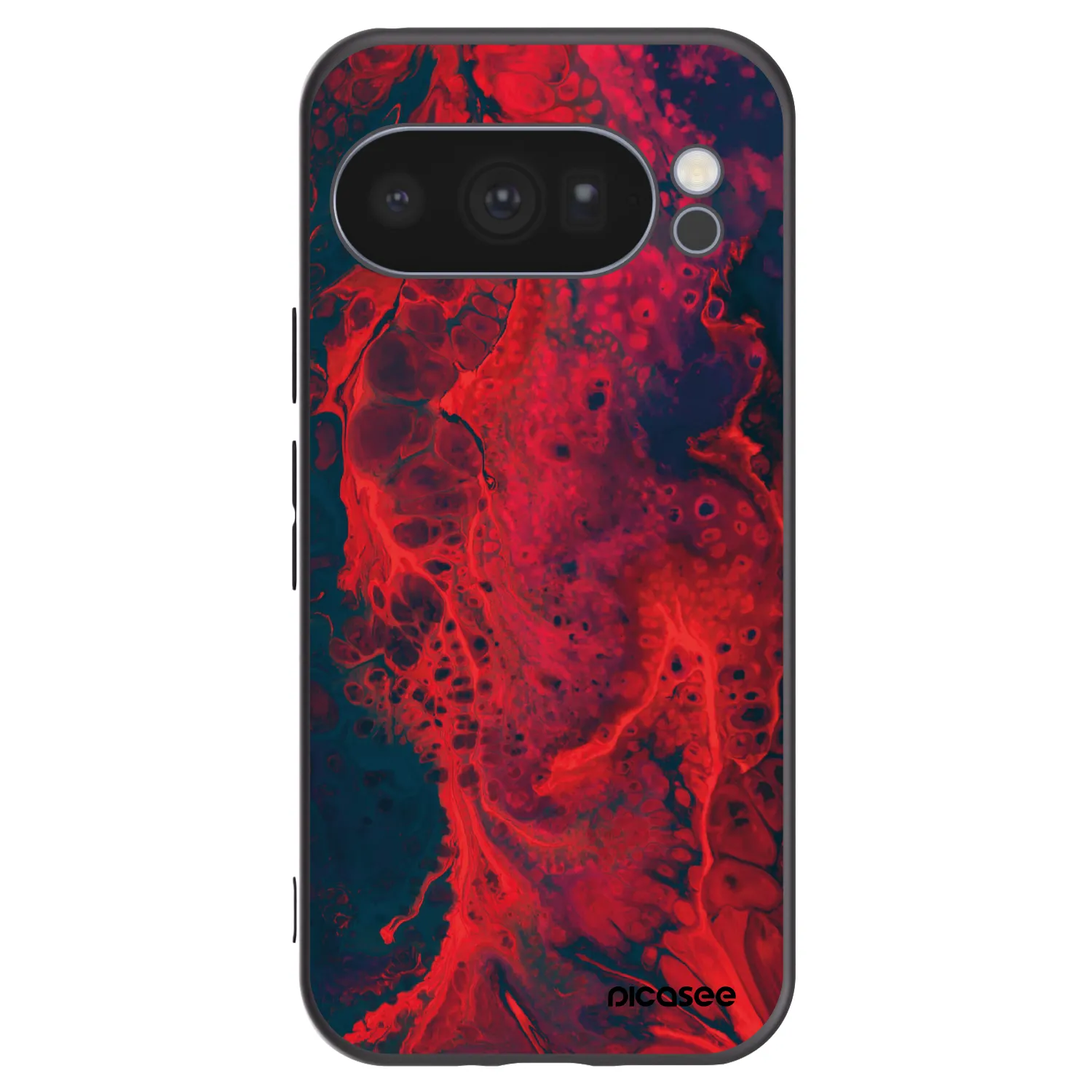 Picasee Μαύρη θήκη σιλικόνης για Google Pixel 10 Pro - Organic red
