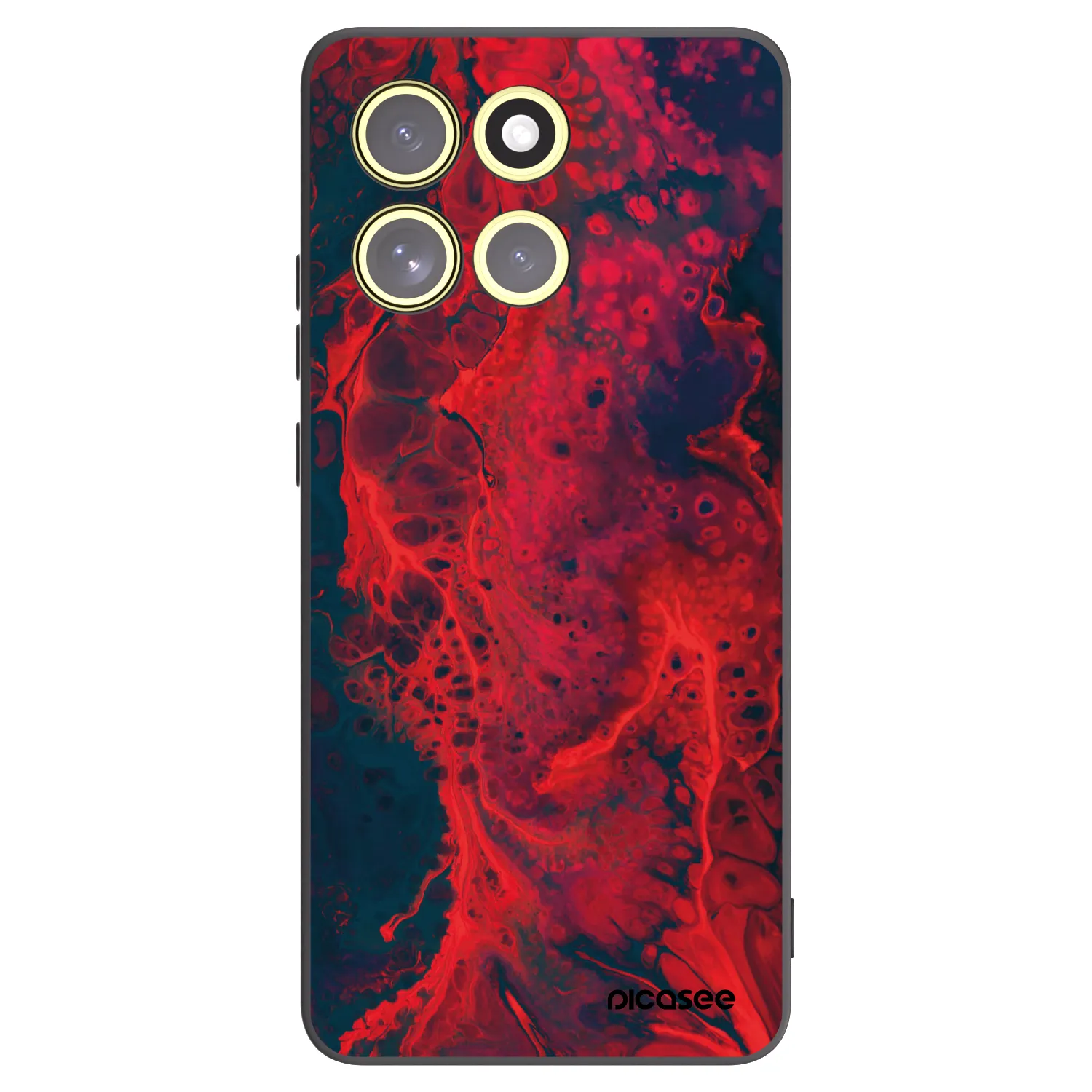 Picasee Μαύρη θήκη σιλικόνης για Motorola Moto G86 Power 5G - Organic red