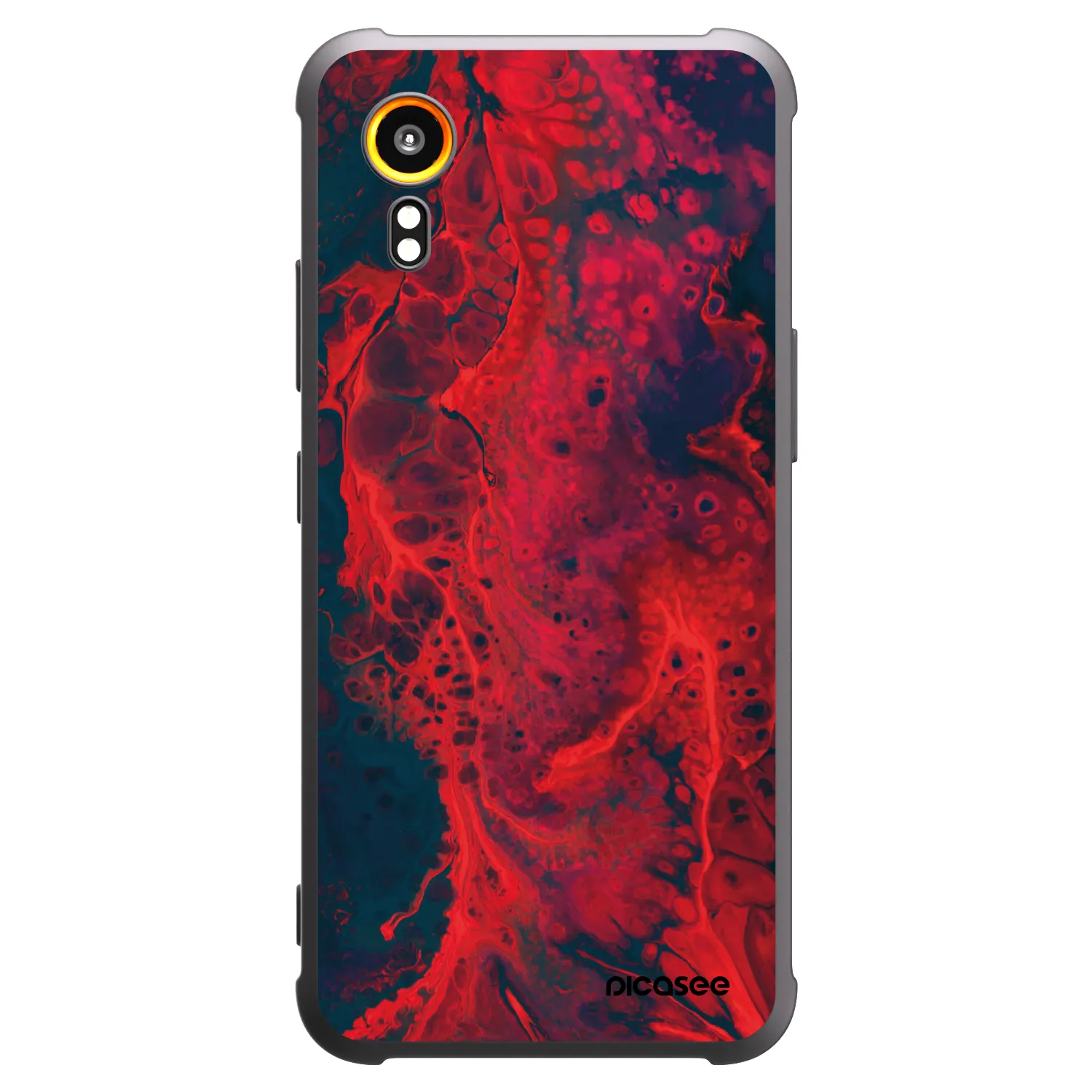 Picasee Μαύρη θήκη σιλικόνης για Samsung Galaxy Xcover 7 - Organic red