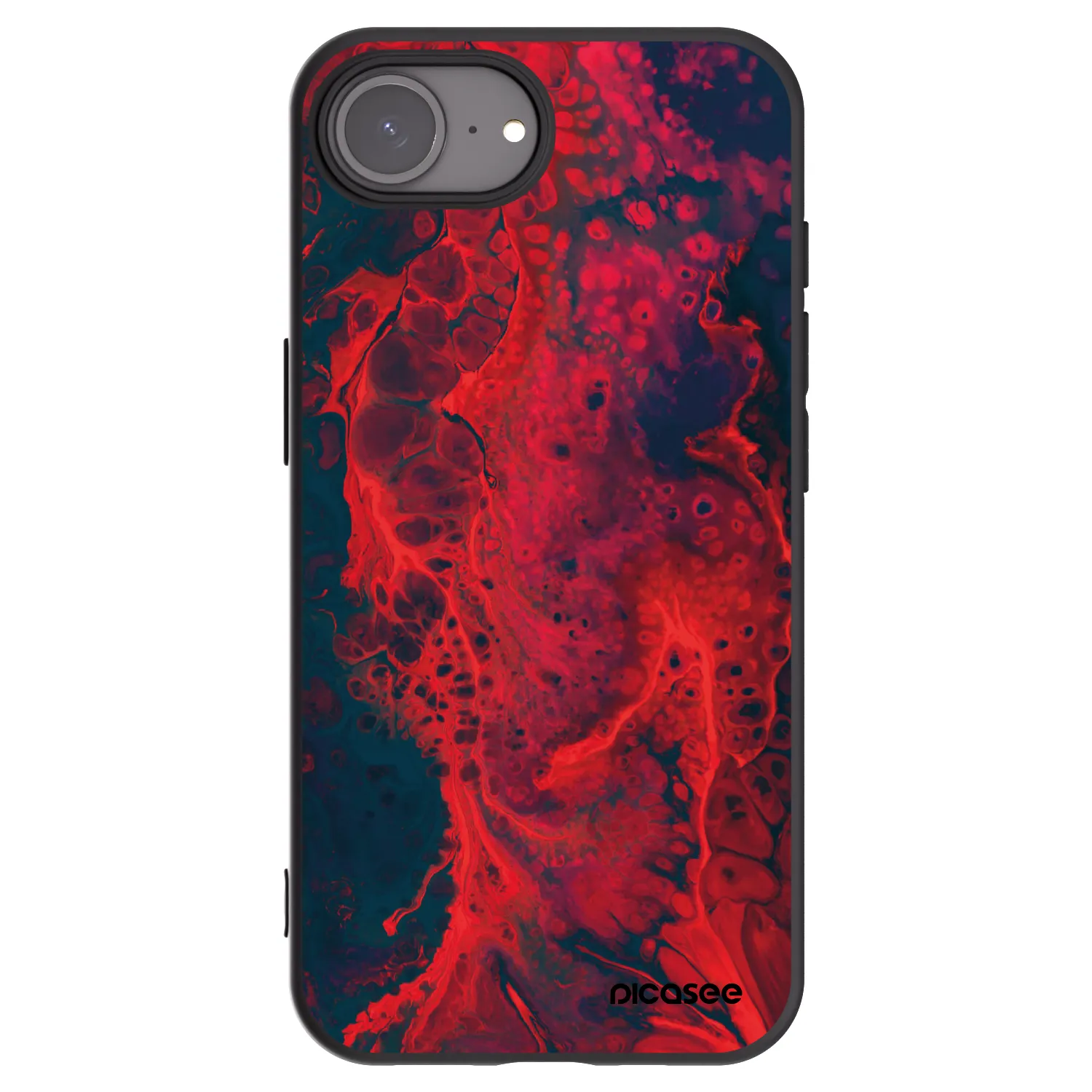 Picasee Μαύρη θήκη σιλικόνης για Apple iPhone 17e - Organic red