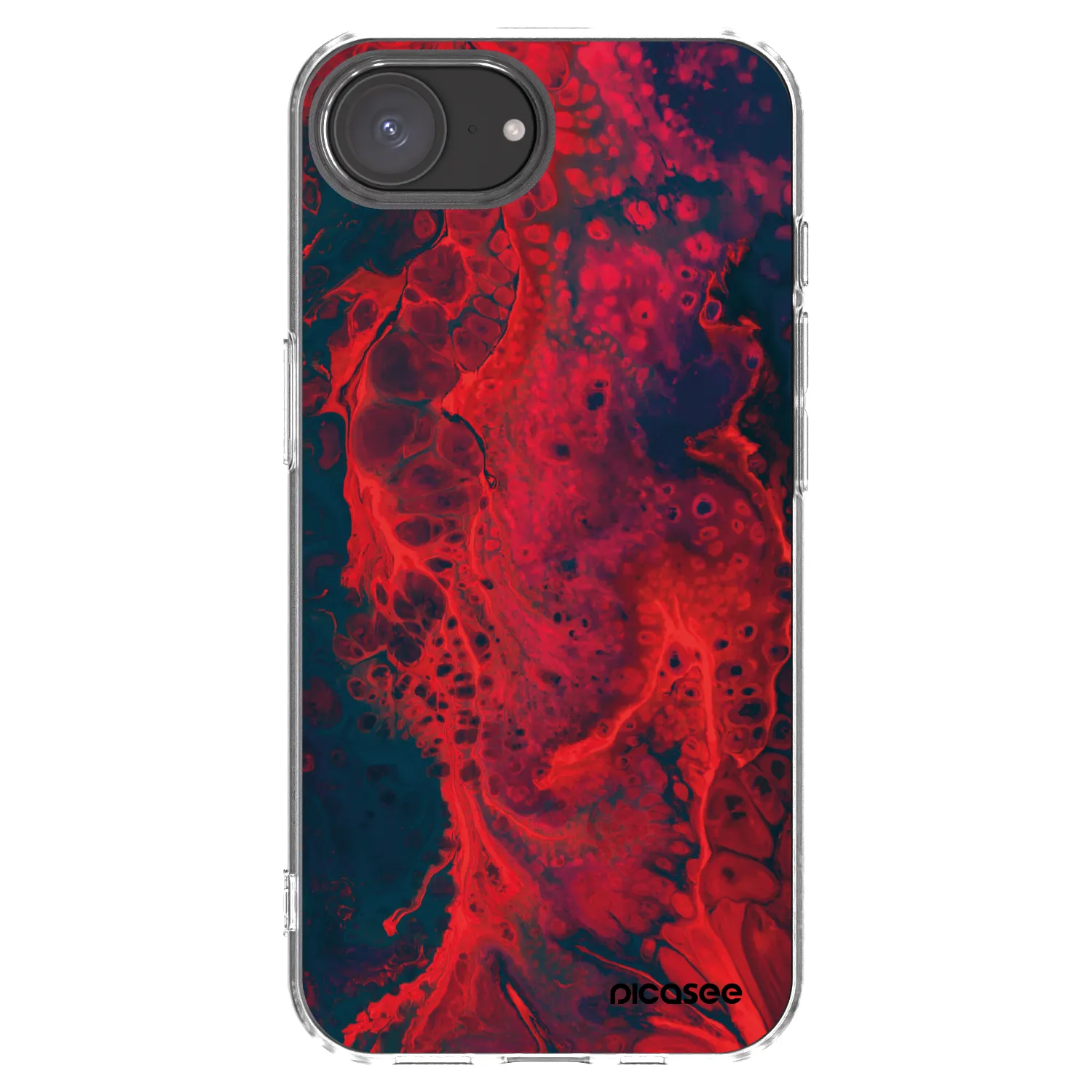 Picasee διαφανής θήκη σιλικόνης Apple iPhone 17e - Organic red