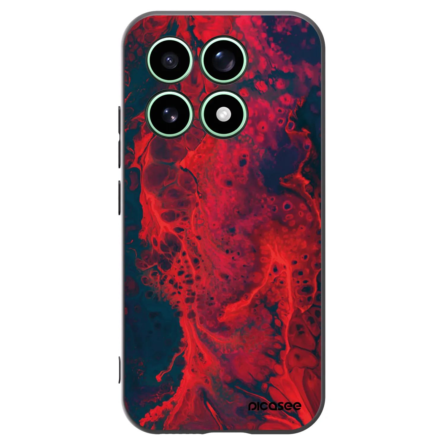 Picasee Μαύρη θήκη σιλικόνης για Xiaomi 17 - Organic red