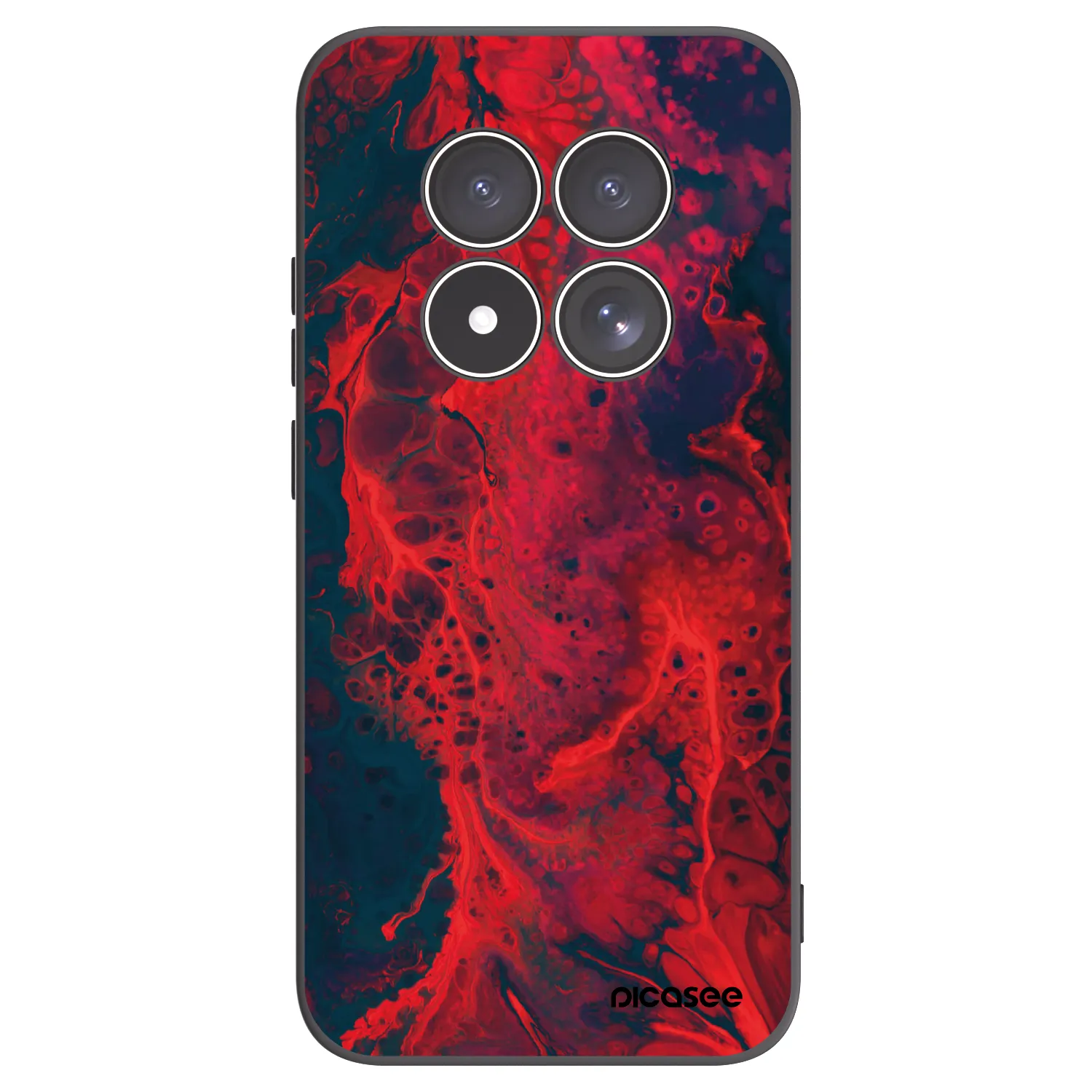 Picasee Μαύρη θήκη σιλικόνης για Xiaomi Redmi Note 15 Pro 5G - Organic red