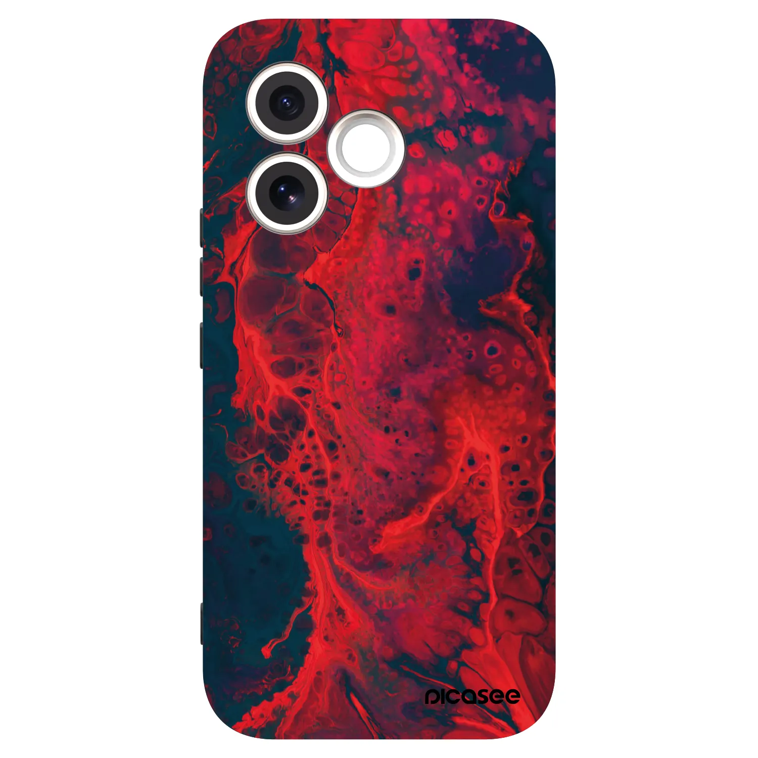 Picasee Μαύρη θήκη σιλικόνης για Honor 600 Lite - Organic red