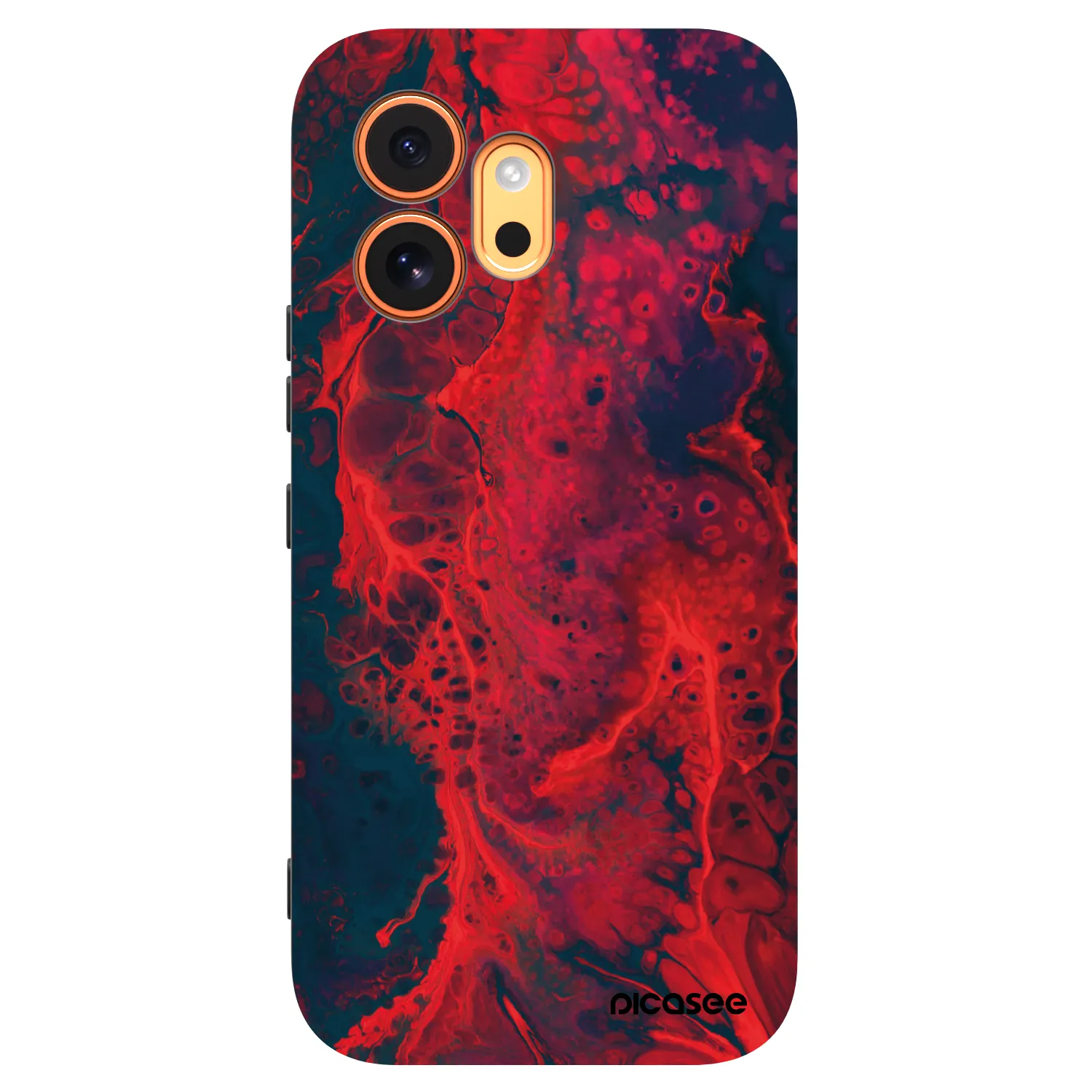 Picasee Μαύρη θήκη σιλικόνης για Honor 600 - Organic red
