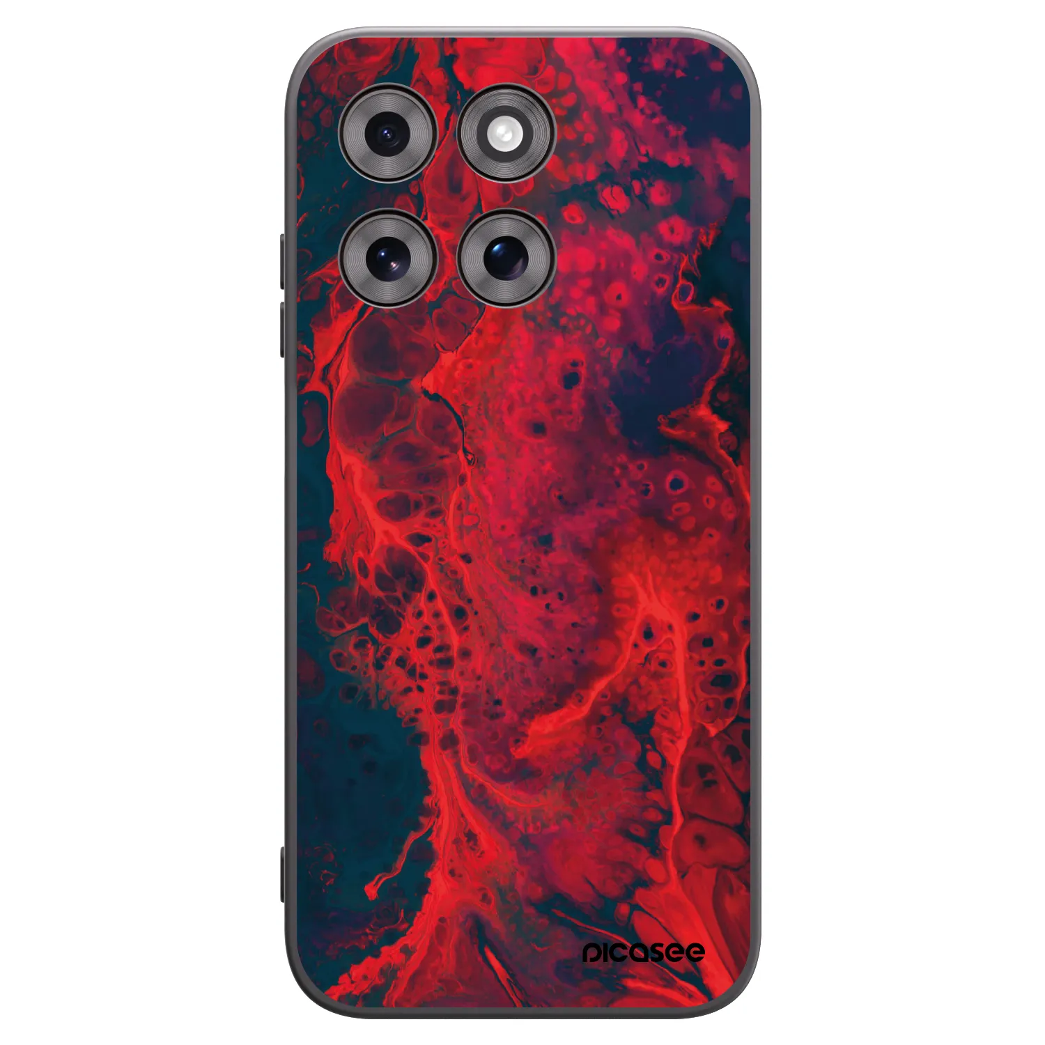 Picasee Μαύρη θήκη σιλικόνης για Motorola Moto G77 - Organic red