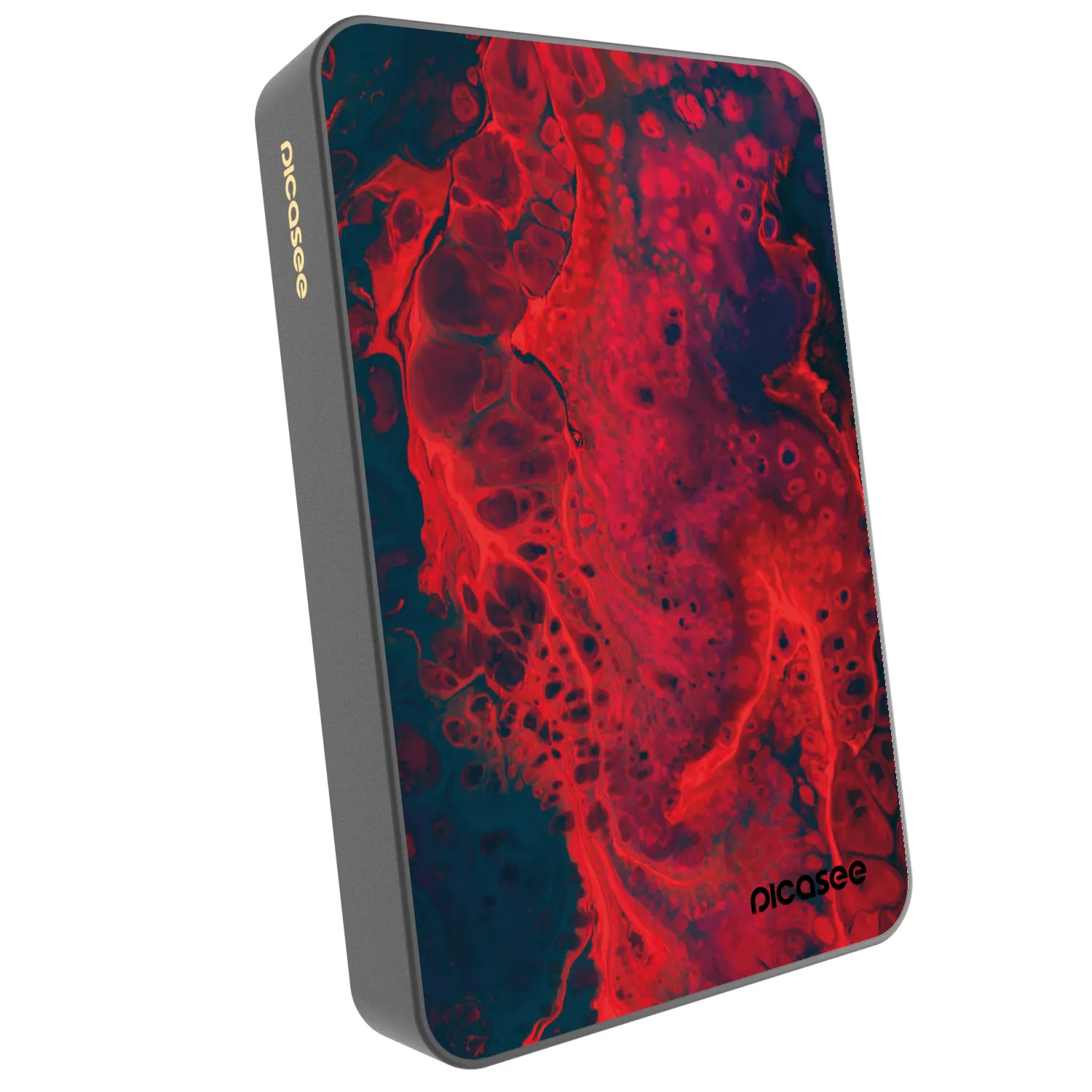 Picasee Powerbank με MagSafe 10 000 mAh Γκρί - Organic red