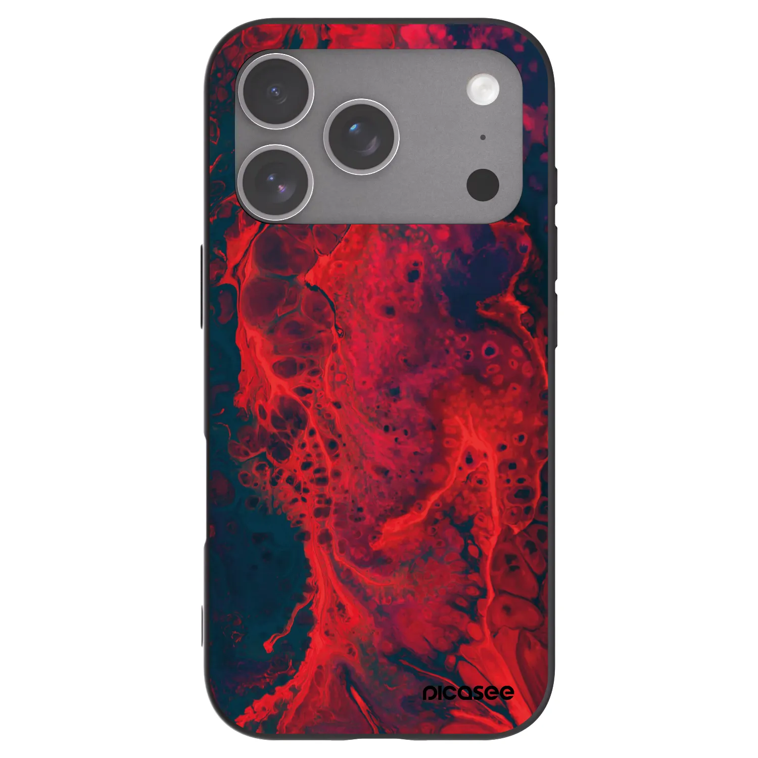 Picasee Μαύρη θήκη σιλικόνης για Apple iPhone 18 Pro - Organic red