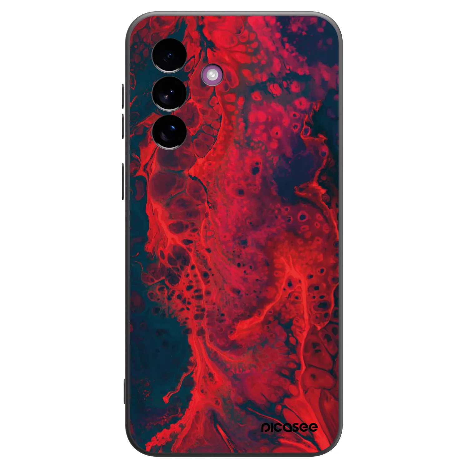 Picasee Μαύρη θήκη σιλικόνης για Samsung Galaxy A37 - Organic red