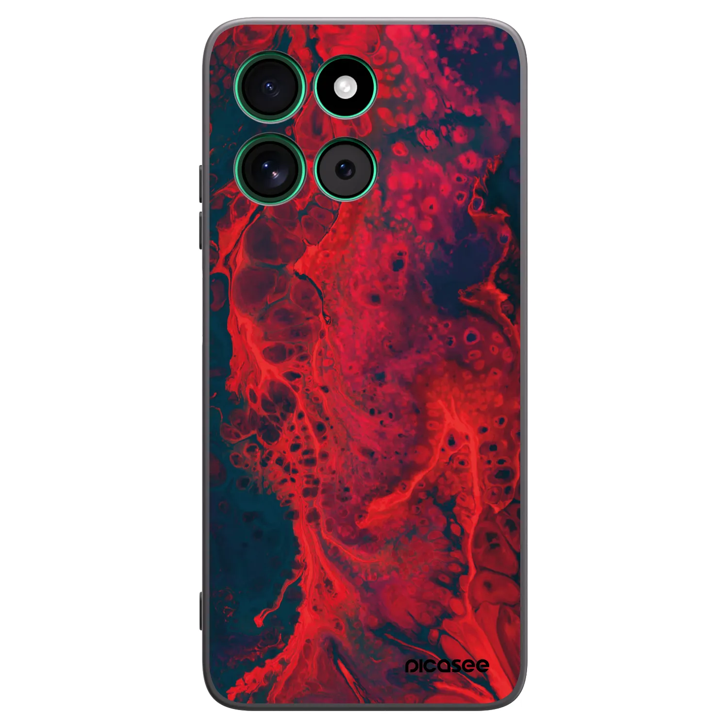 Picasee Μαύρη θήκη σιλικόνης για Motorola Moto G57 Power - Organic red