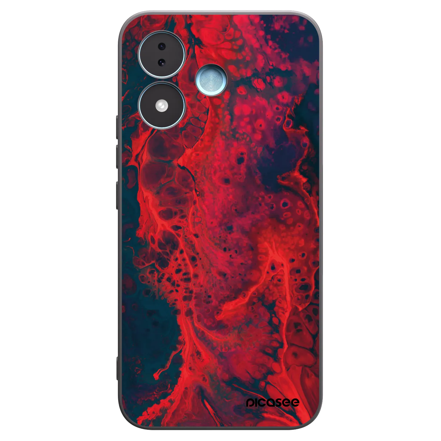 Picasee Μαύρη θήκη σιλικόνης για Xiaomi Redmi Note 17 5G - Organic red