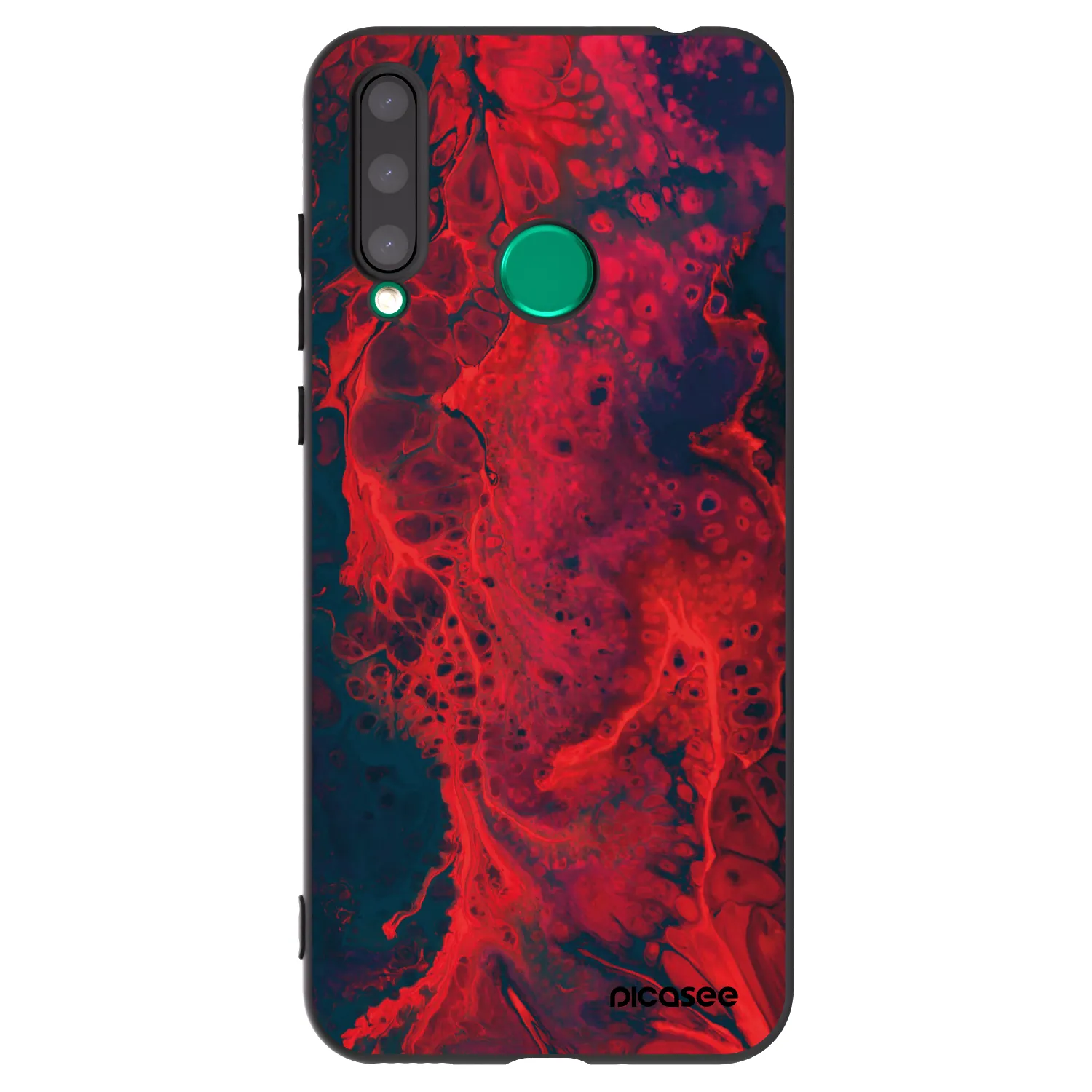 Picasee Μαύρη θήκη σιλικόνης για Honor 20 Lite - Organic red