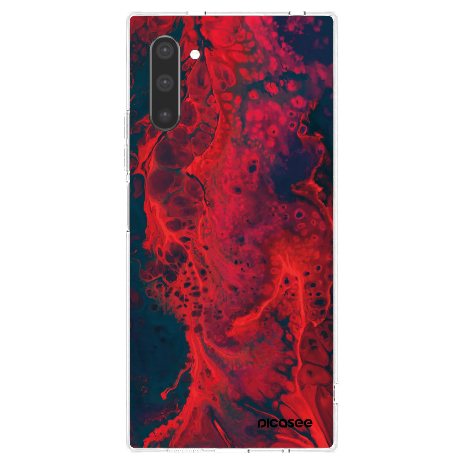 Picasee διαφανής θήκη σιλικόνης Samsung Galaxy Note 10 N970F - Organic red
