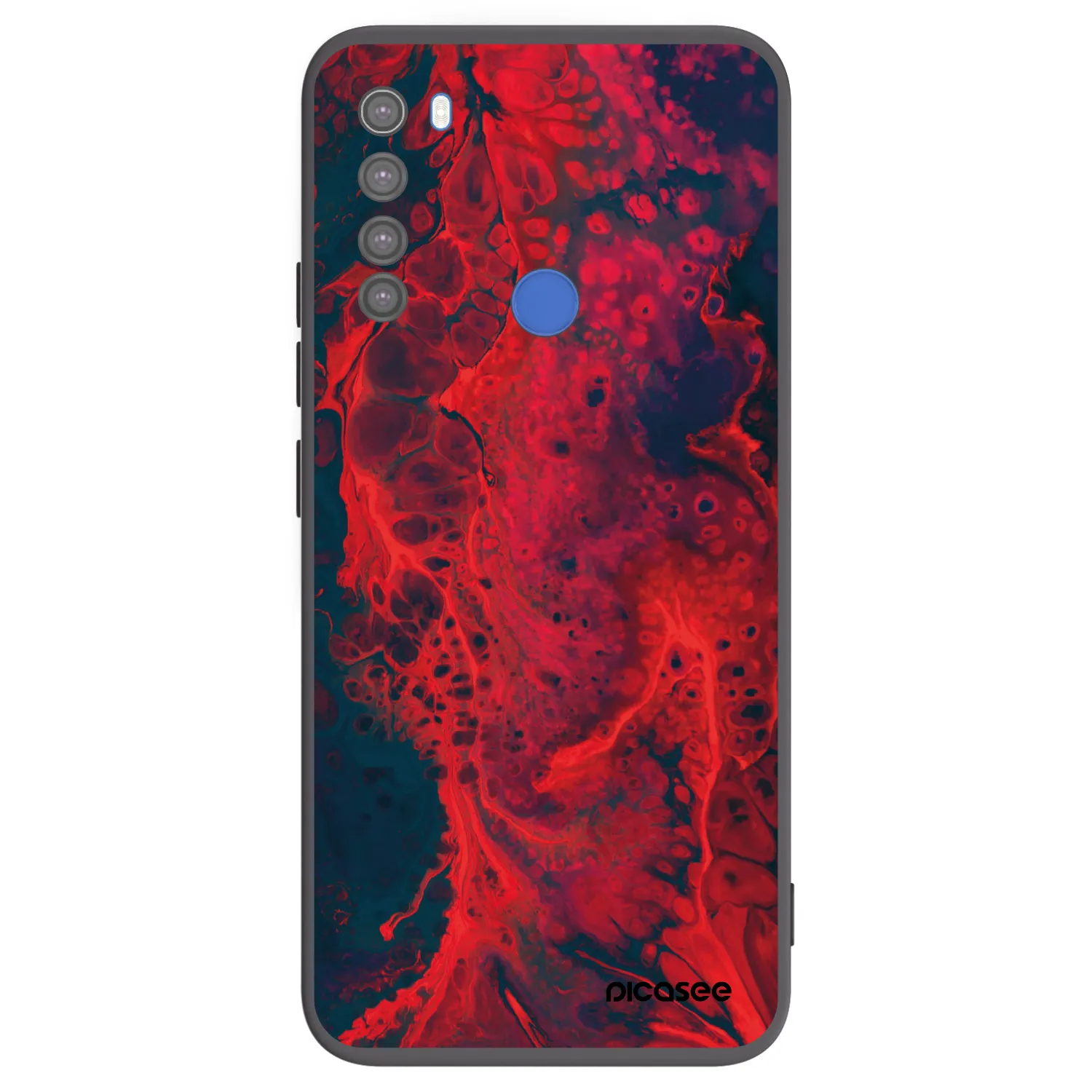 Picasee Μαύρη θήκη σιλικόνης για Xiaomi Redmi Note 8T - Organic red