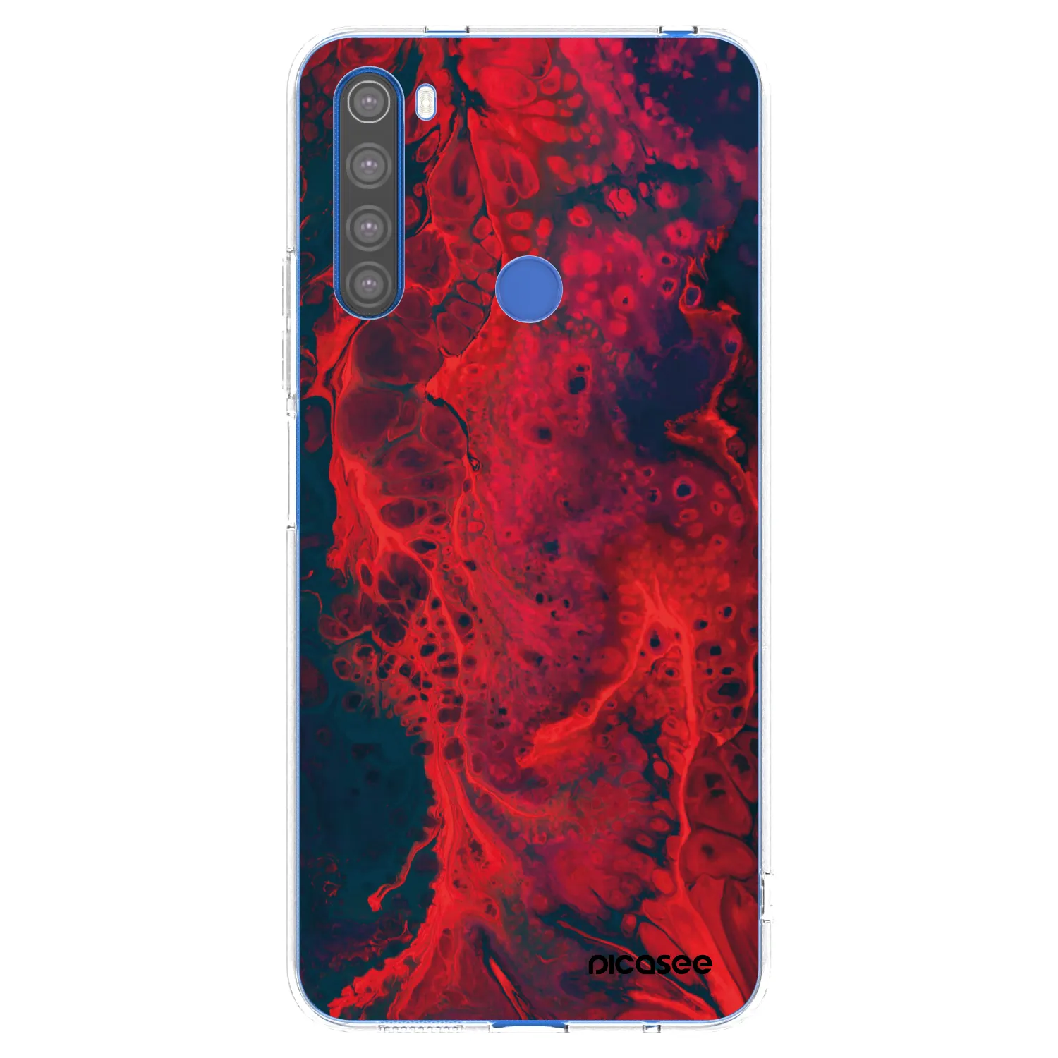 Picasee διαφανής θήκη σιλικόνης Xiaomi Redmi Note 8T - Organic red