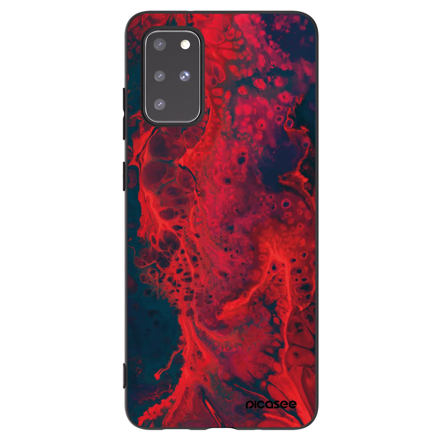 Picasee Μαύρη θήκη σιλικόνης για Samsung Galaxy S20+ G985F - Organic red