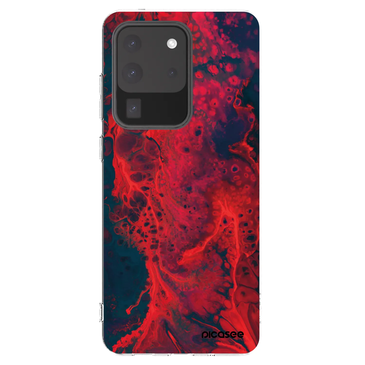 Picasee διαφανής θήκη σιλικόνης Samsung Galaxy S20 Ultra 5G G988F - Organic red