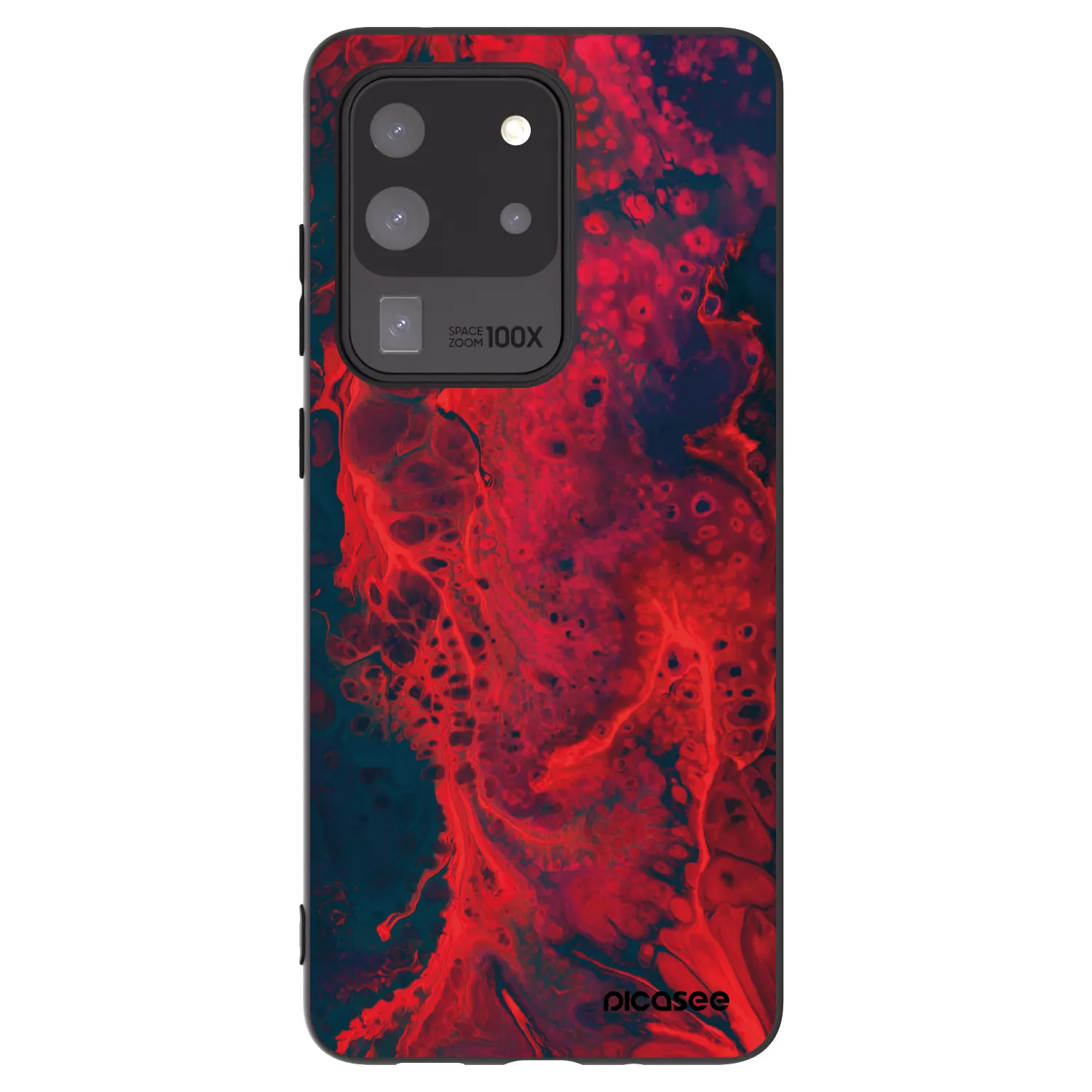 Picasee Μαύρη θήκη σιλικόνης για Samsung Galaxy S20 Ultra 5G G988F - Organic red