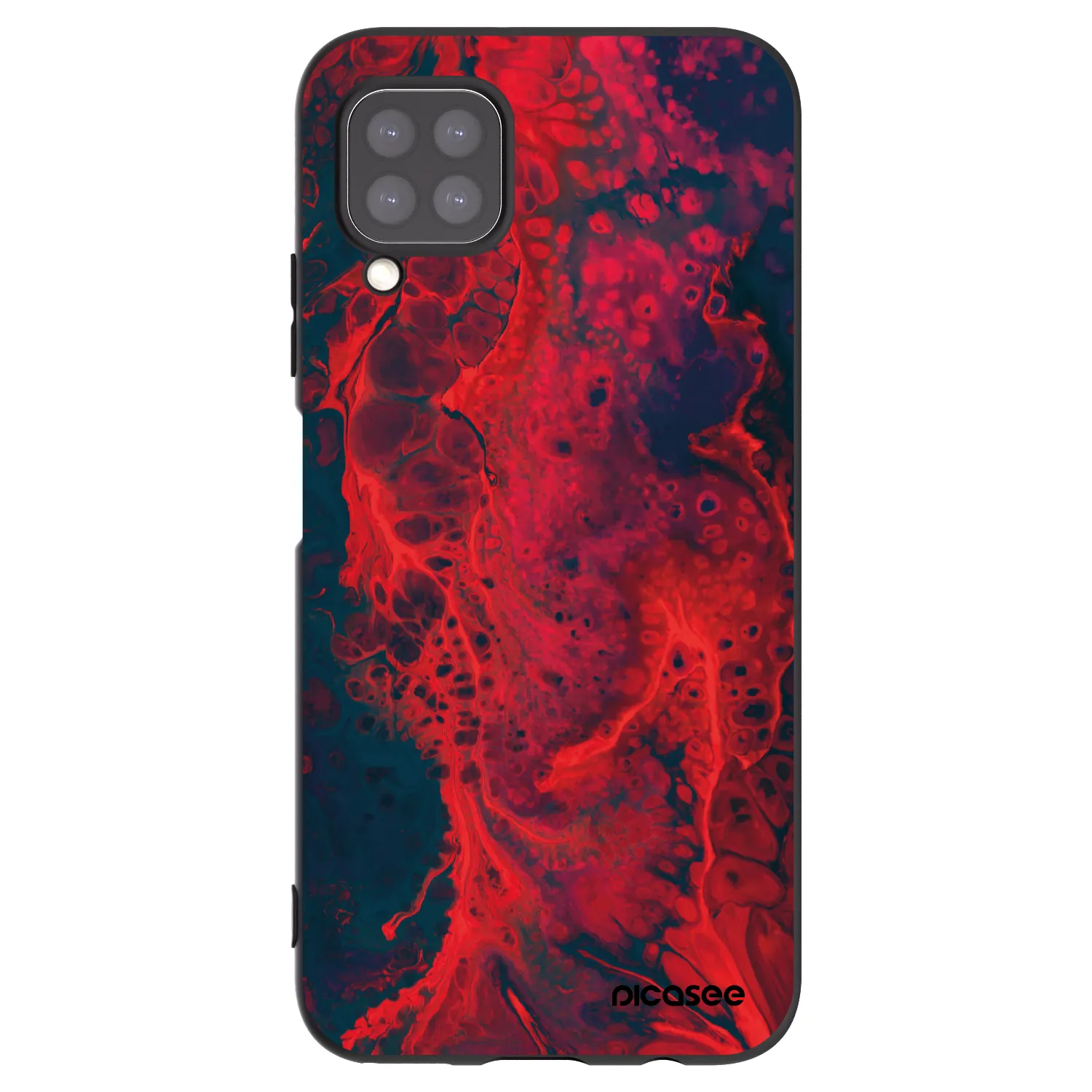 Picasee Μαύρη θήκη σιλικόνης για Huawei P40 Lite - Organic red